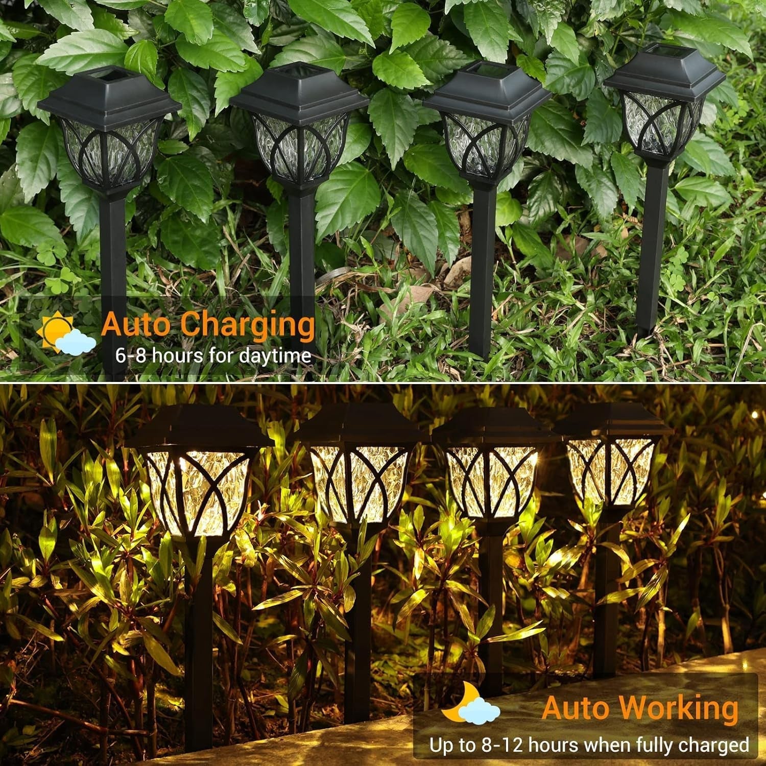 Solar Pathway Lights Outdoor Garden Lights (2 Pcs Set) Variety Bazaar