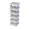 Smart Shoe Rack with 6 Layer Shoes Stand Multifunctional Entryway Foldable &amp; Collapsible Door Shoe Rack Free Standing Heavy Duty Plastic Shoe Shelf Storage Organizer Narrow Footwear Home (Mix Color)