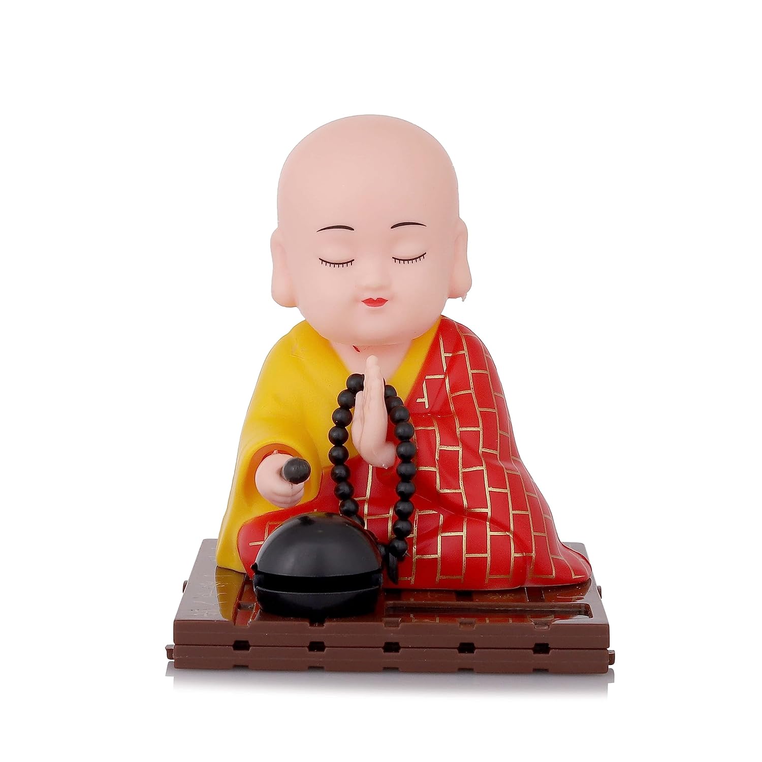 Solar Powered Sitting Buddha Statue,  Moving Head and Hand (1 Pc / Medium) travel sahayak