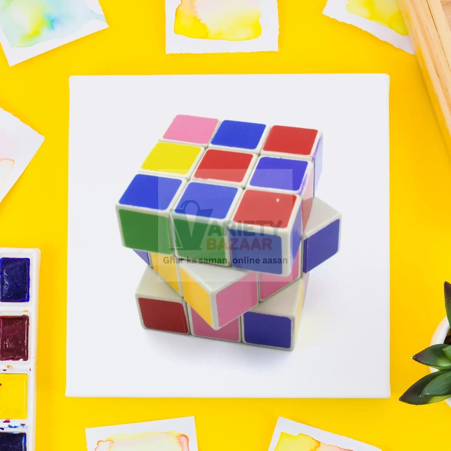 0869 3x3x3 Cube Solving Kit - Includes Cube, Formula Sheets, Perfect for Beginners and Enthusiasts, 3d puzzles game | rubick cube puzzle cubes | rubix cube (1 Pc ) Travel Sahayak