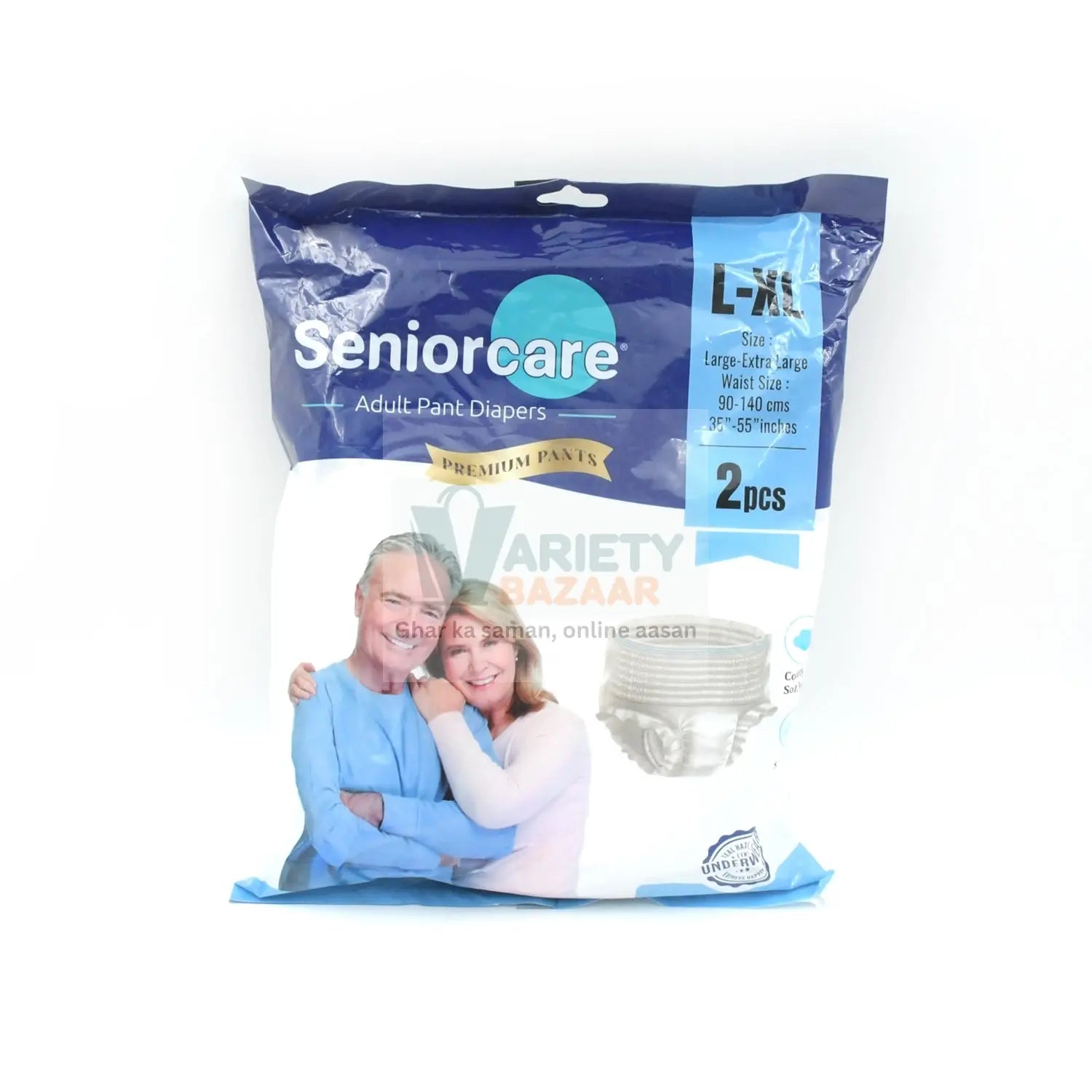 0970 Large - Extra Large Senior care Adult Pull Up Diaper Pants (Waist Size (90-140 Cm | 35 -55 Inch) Adult Diapers  ( Large - Extra Large L-XL2Pc) Travel Sahayak