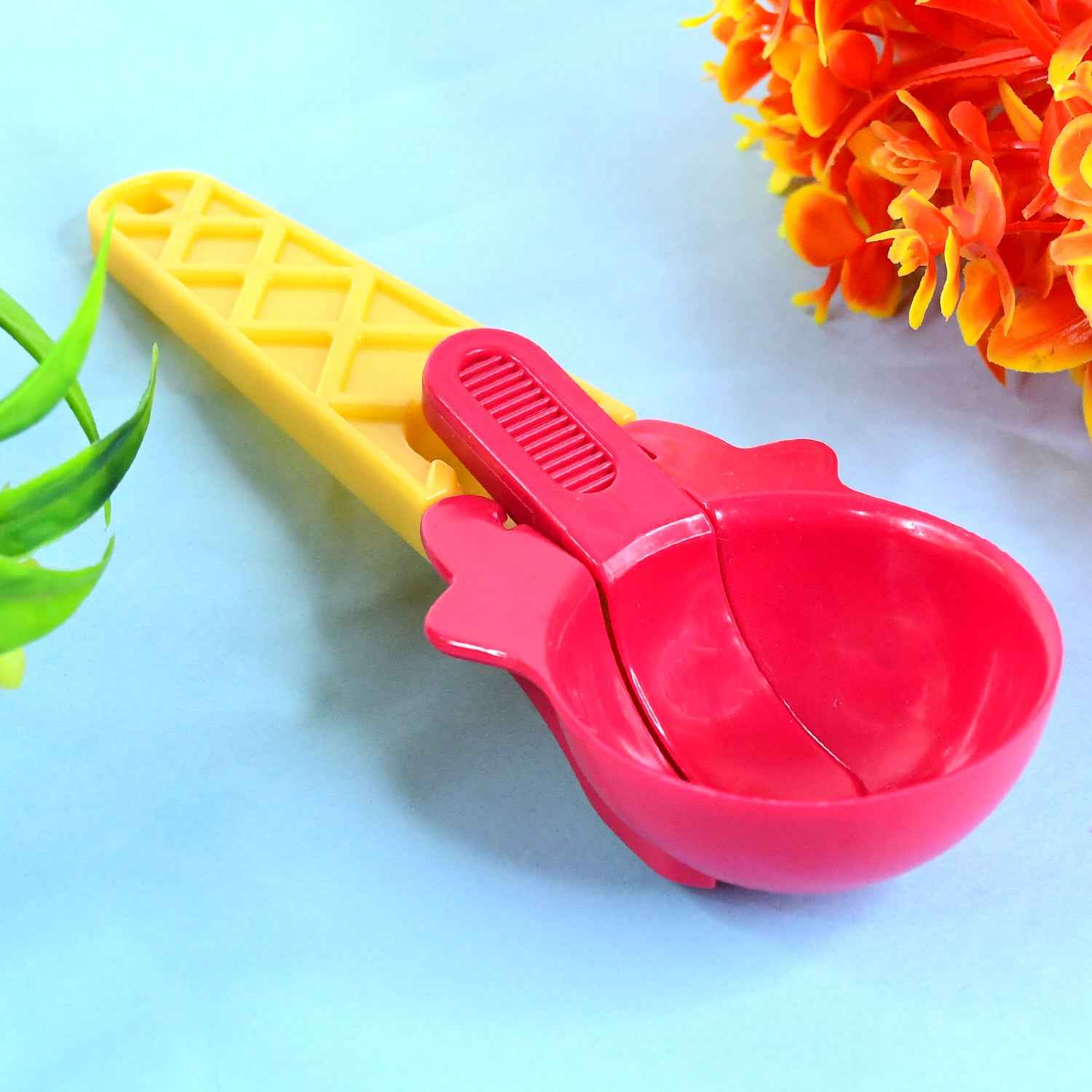 1-piece Plastic Ice Cream  Watermelon Scooper With Trigger Dipper