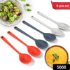 Multipurpose Silicone Spoon, Silicone Basting Spoon Non-Stick Kitchen Utensils Household Gadgets Heat-Resistant Non Stick Spoons Kitchen Cookware Items For Cooking and Baking (6 Pcs Set) - varietybazaar.co.in
