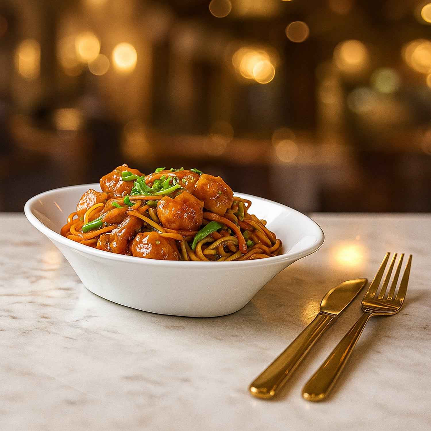 Plastic Marin Serving Bowl  Elegant Oval Deep Bowl (1 Pc  White)