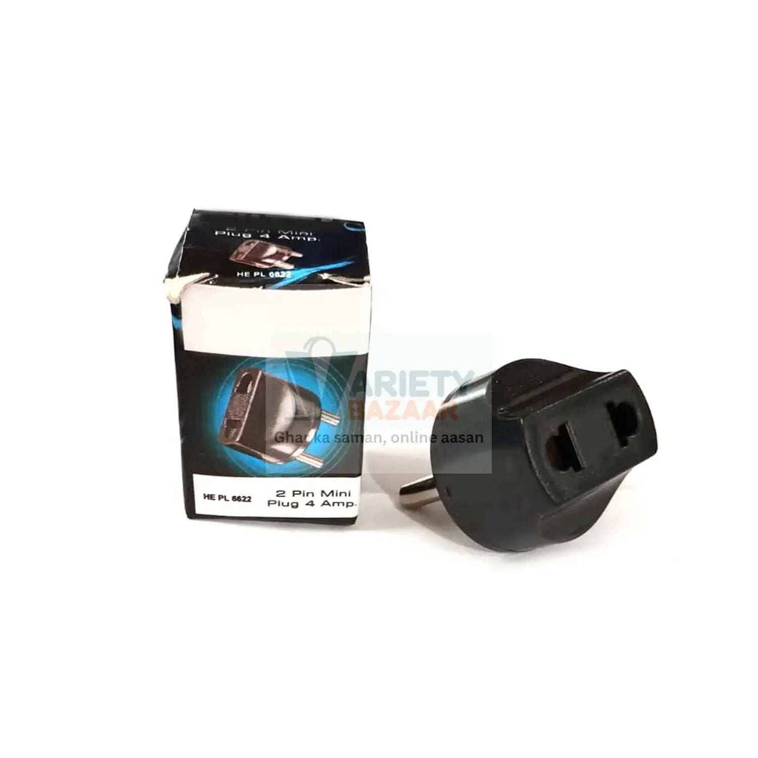 12563 2 Pin 4 Amp. Conversion Electrical connector Plug, 2 PIN Plug Converter, Plug Adapter With Color Box (1 Pc ) Travel Sahayak