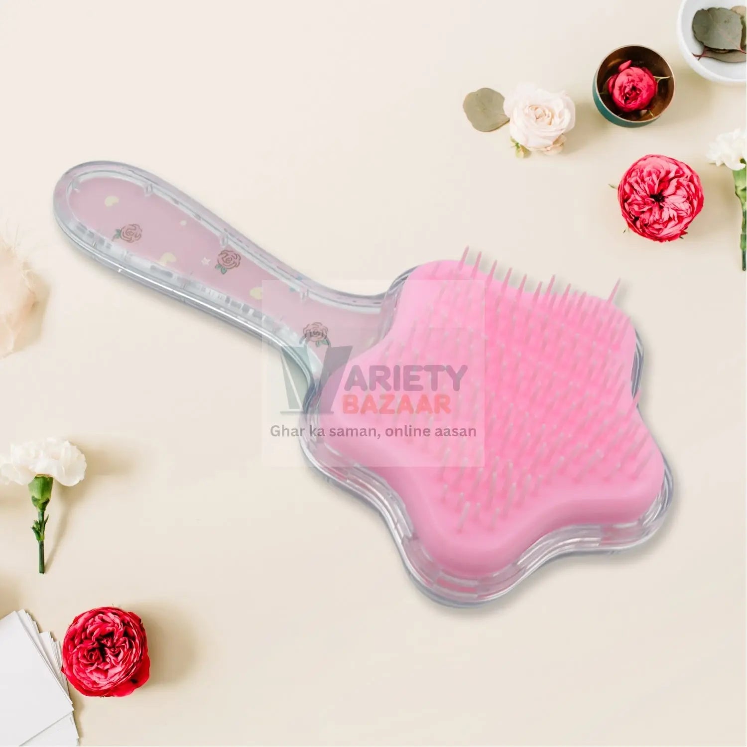 12572 Cartoon Hair Brush Massage Shower Comb Blur Wet Salon Hair Brushes Hair Styling Tools, Glitter Comb, Soft & Smooth Brush, Mermaid Brush For Kids Return Gifts For Kids (1 Pc ) Travel Sahayak