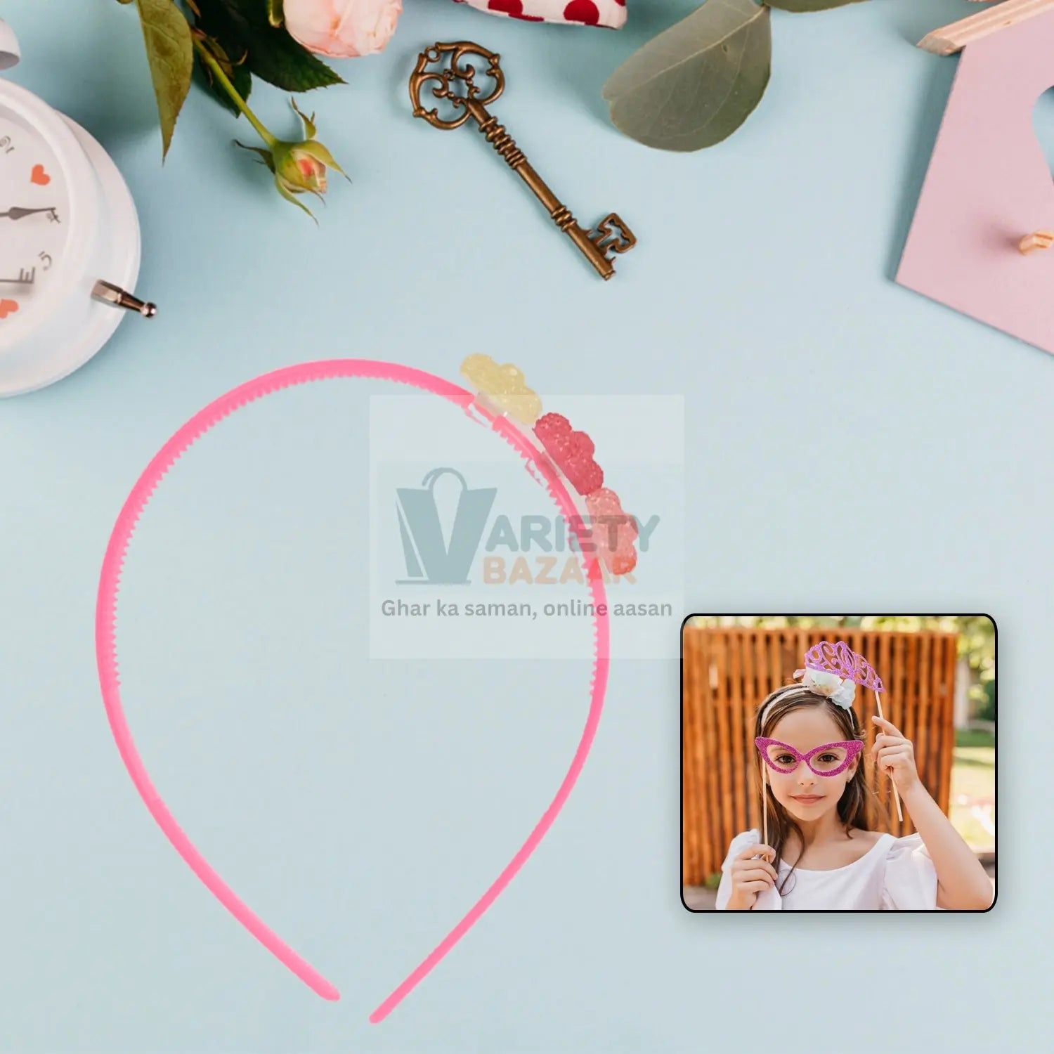 ﻿12632 Stylish Hair Accessories, Hairband / Headband for Baby Girls / Women / Hair Band Stretch Hair Accessories for Women Girls Hair Accessories Multicolor / Mix Designs Travel Sahayak