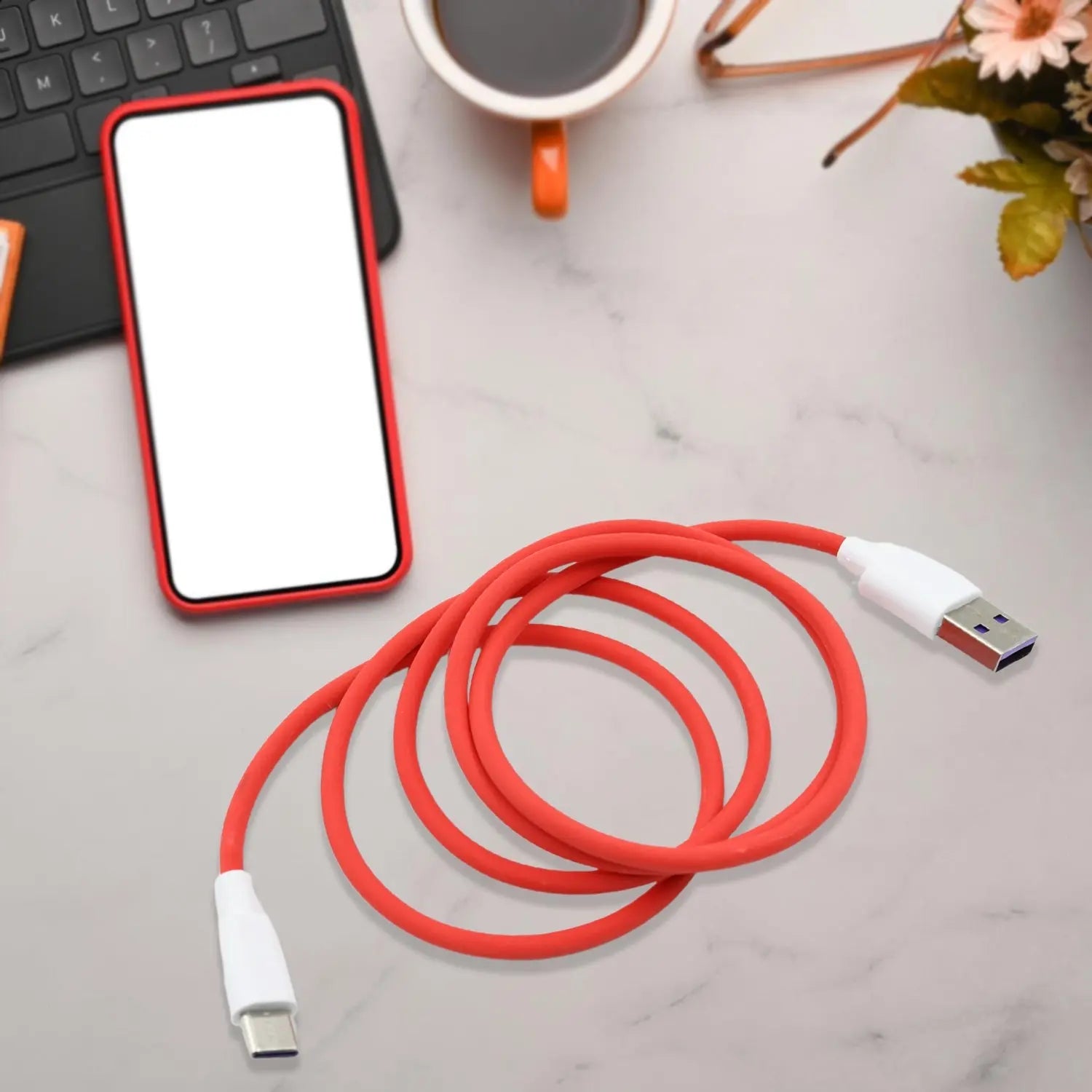 12659 Unique Type C Dash Charging USB Data Cable | Fast Charging Cable | Data Transfer Cable For All C Type Mobile Use Travel Sahayak