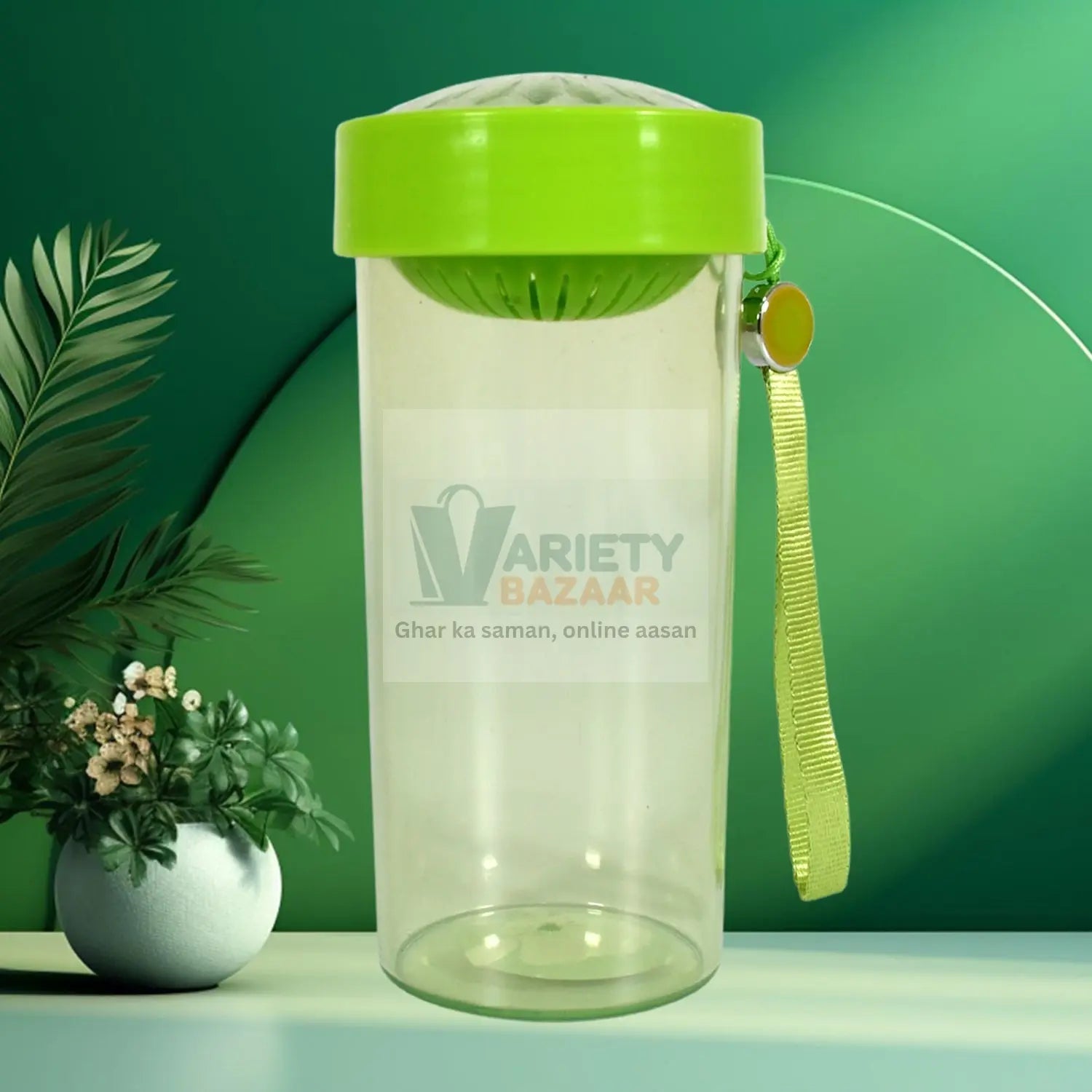 12698 Premium Transparent Plastic water bottle With Dori Easy to Carry leakproof BPA-free, water Plastic water bottle for children, Home, School (1 Pc) Travel Sahayak