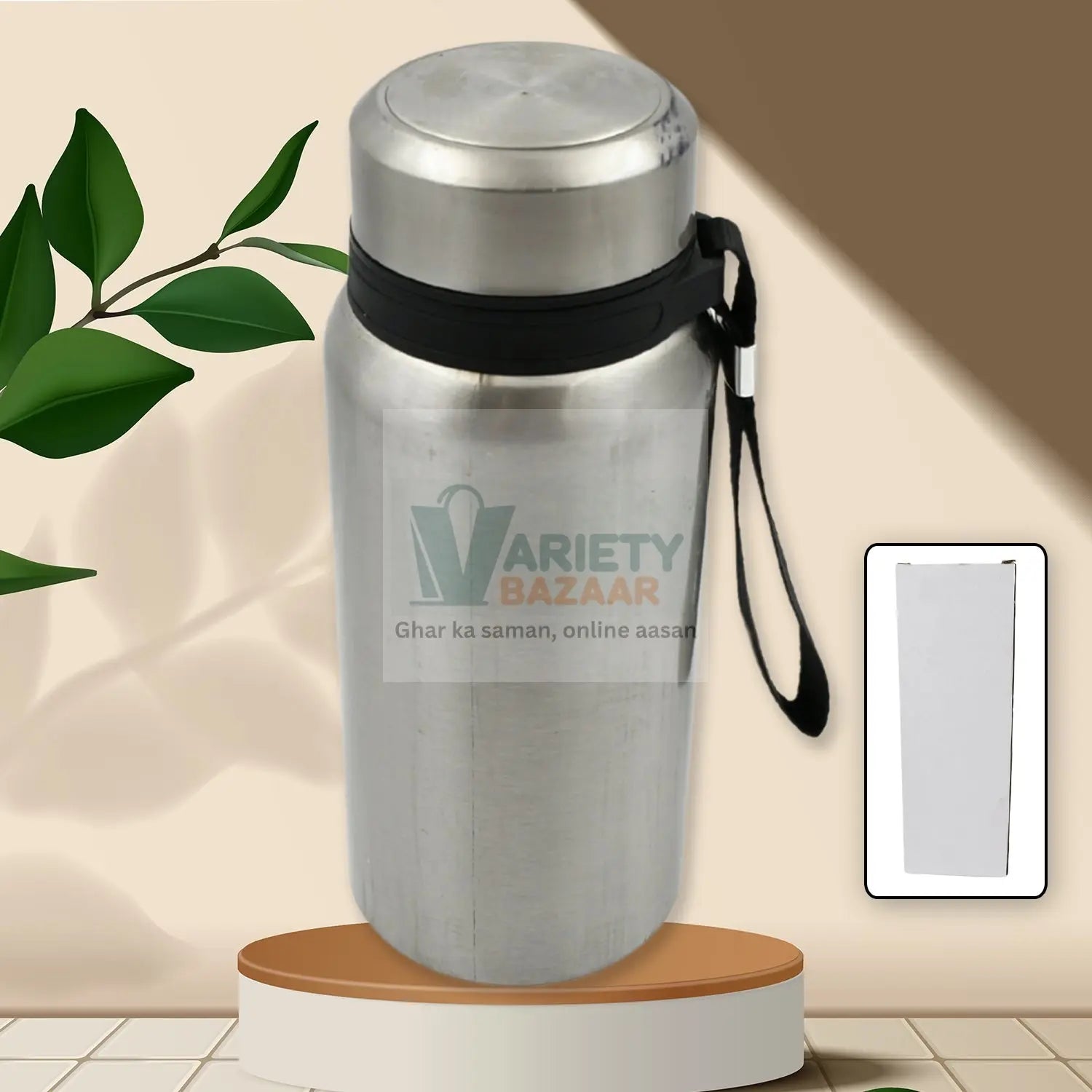 12754 Stainless Steel Water Bottle With Dori Easy to Carry Leak Proof, Rust Proof, Hot & Cold Drinks, Gym Sipper BPA Free Food Grade Quality, Steel fridge Bottle For office / Gym / School (600 Ml) Travel Sahayak