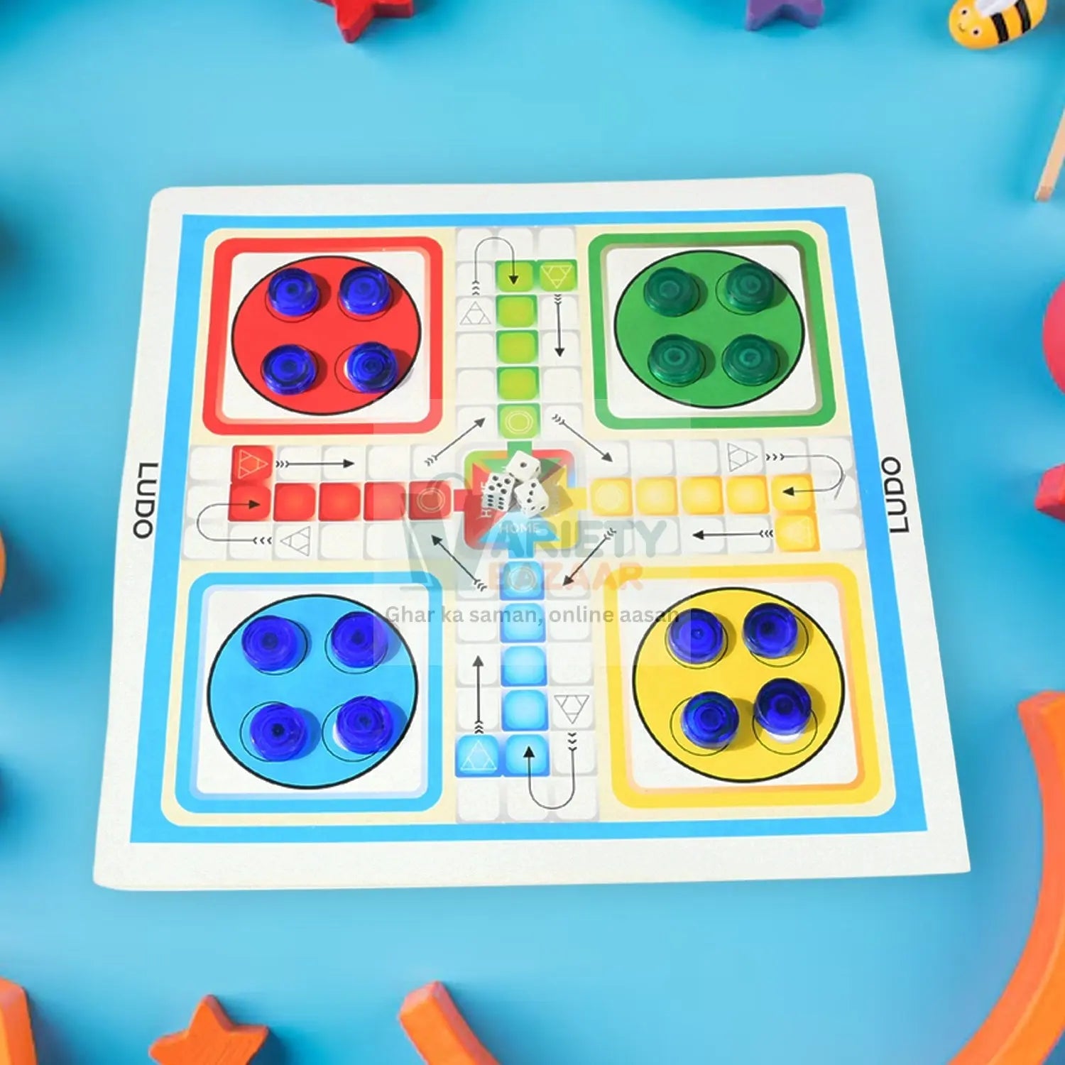 13 in 1 Family Board Game Chess, Snakes & Ladders, Ludo, Tic-Tac-Toe, Checkers, Travel Bingo, Football, Space Venture, Steeplechase Set for Kids Variety Bazaar