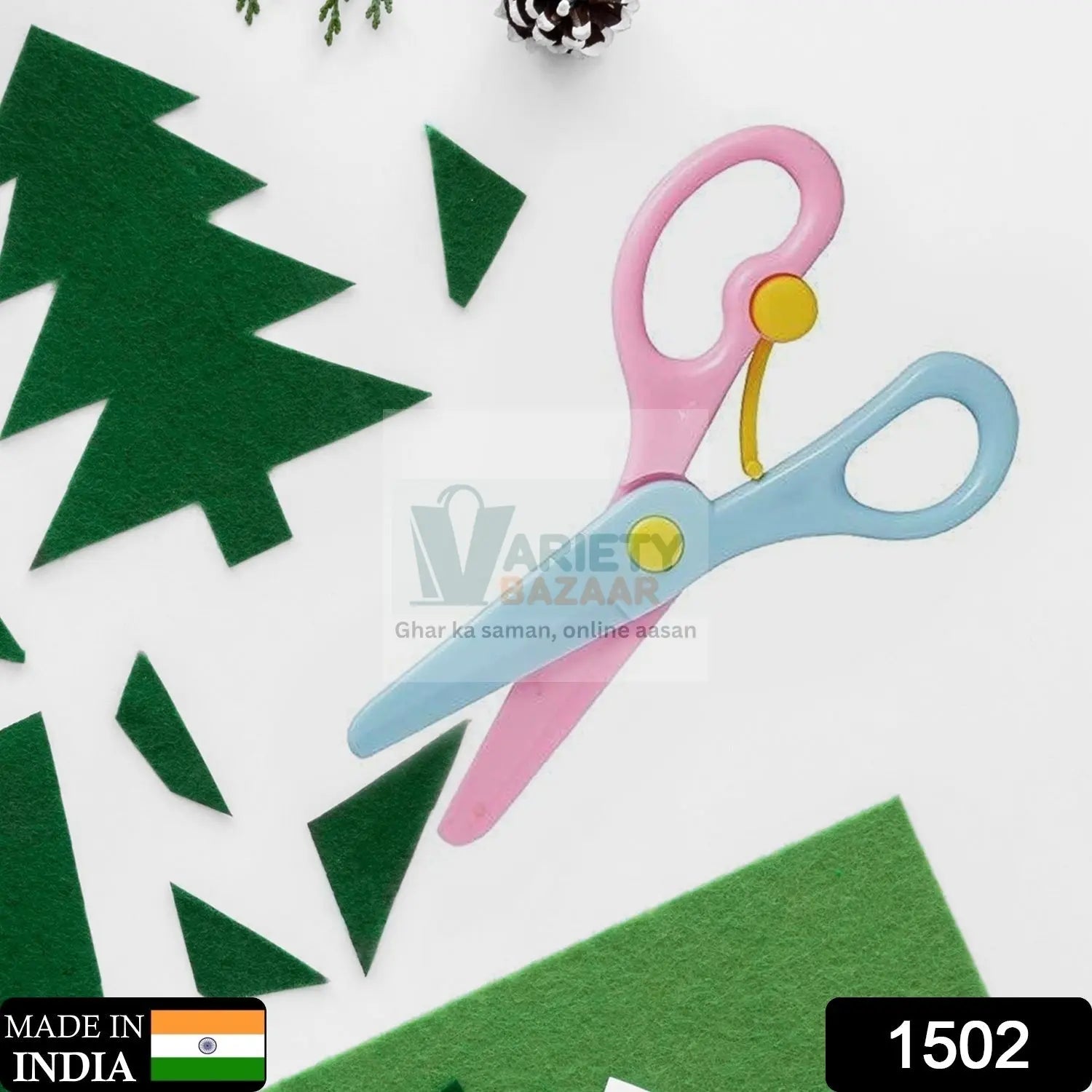 1502 Plastic Safety Scissor, Pre-School Training Scissors. Travel Sahayak