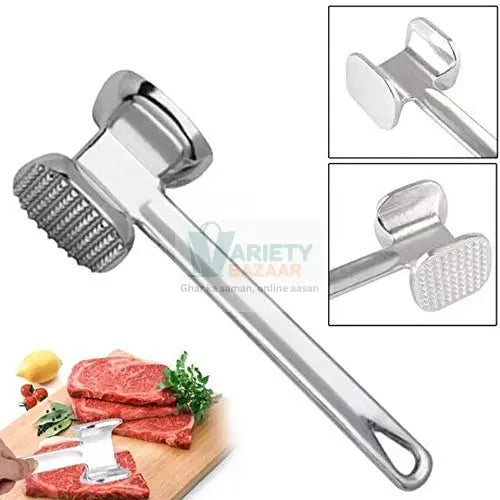 1595 Double Side Beaf Steak Mallet Meat Hammer Tool Aluminium High Quality Tool For Home & Restaurant Use Travel Sahayak