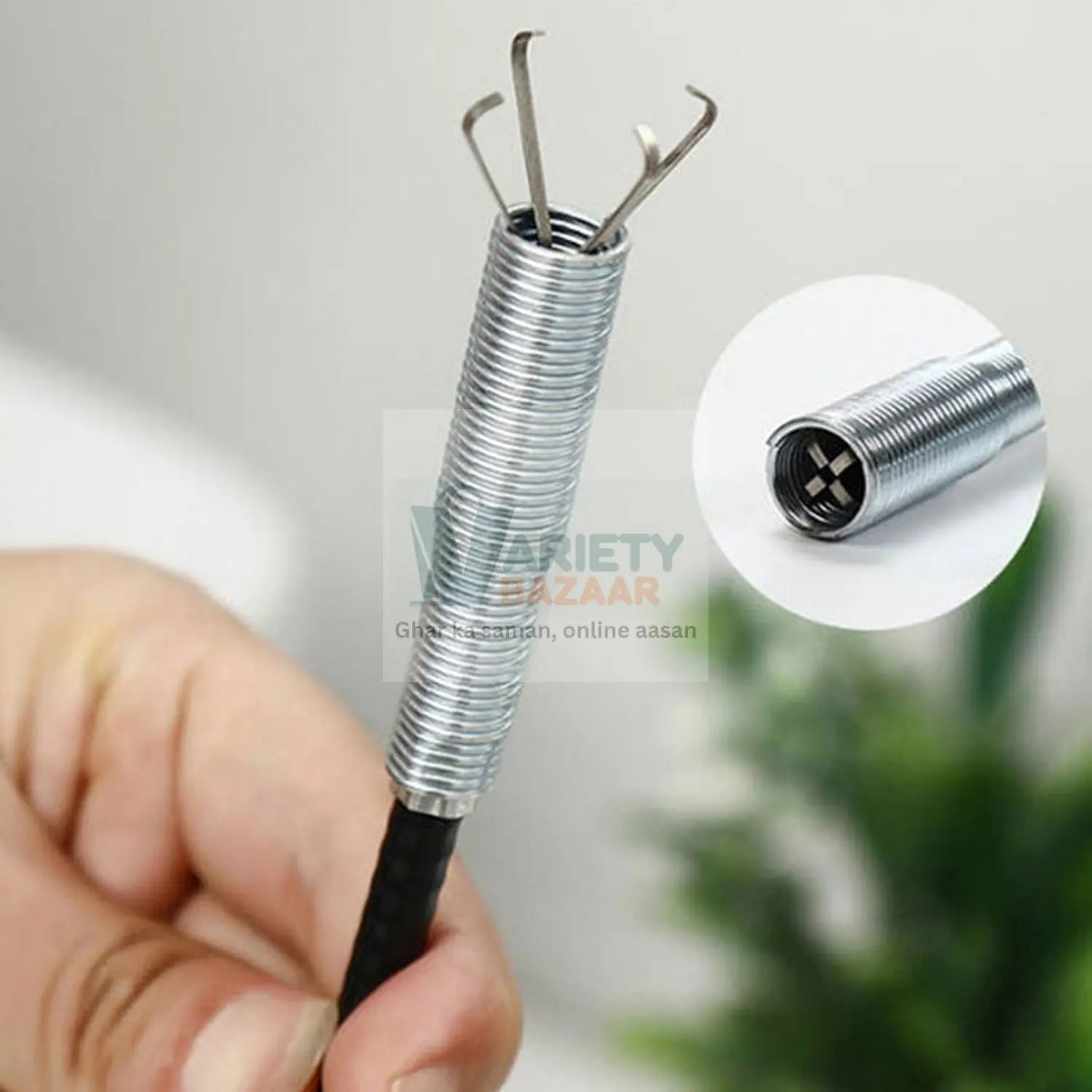 1622 Multifunctional Cleaning Claw Pilpe Cleaner Drainage Block Remover Drain Spring Pipe Dredging Tool, Drain Cleaning Tool for Hair Drain Drain Cleaner Sticks drain pipe clearer ( 90 Cm) Travel Sahayak
