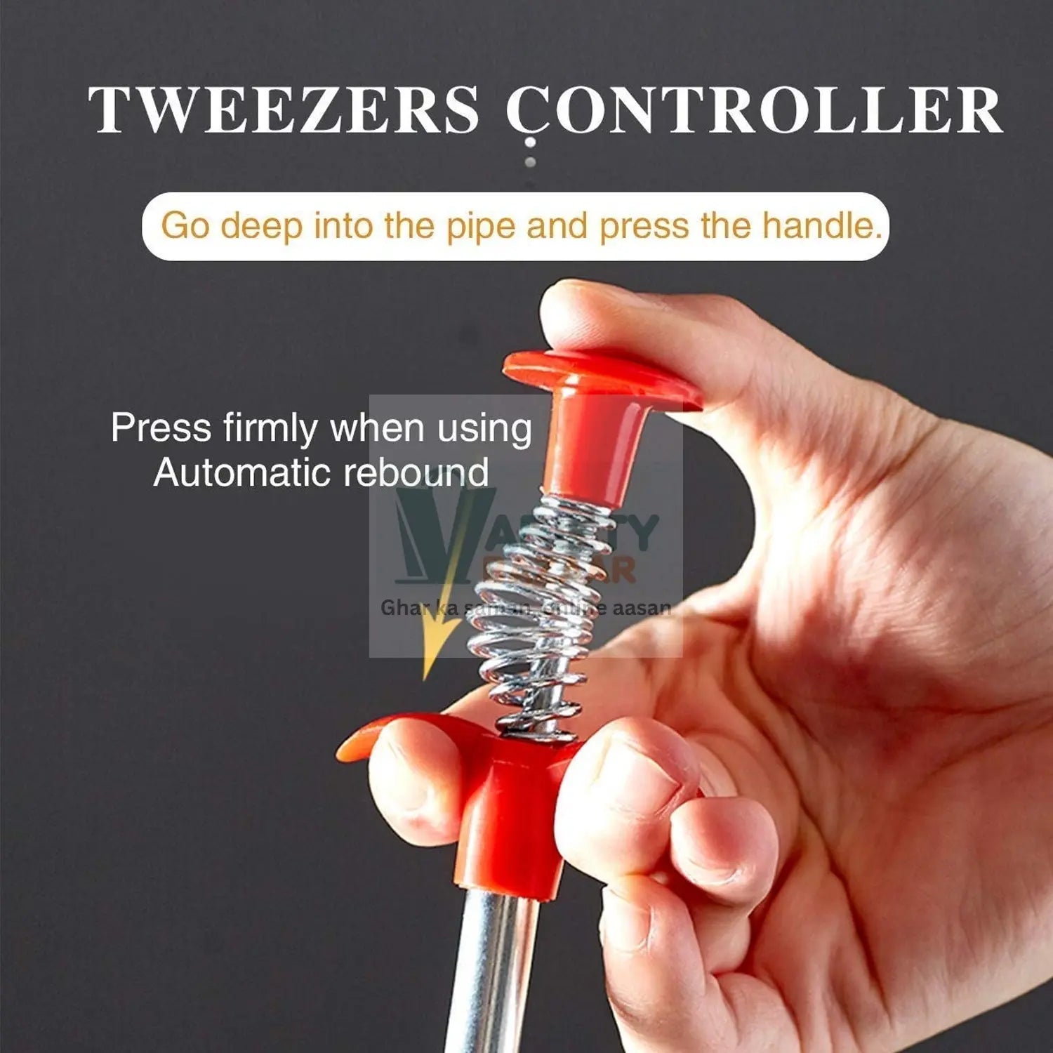 1622 Multifunctional Cleaning Claw Pilpe Cleaner Drainage Block Remover Drain Spring Pipe Dredging Tool, Drain Cleaning Tool for Hair Drain Drain Cleaner Sticks drain pipe clearer ( 90 Cm) Travel Sahayak