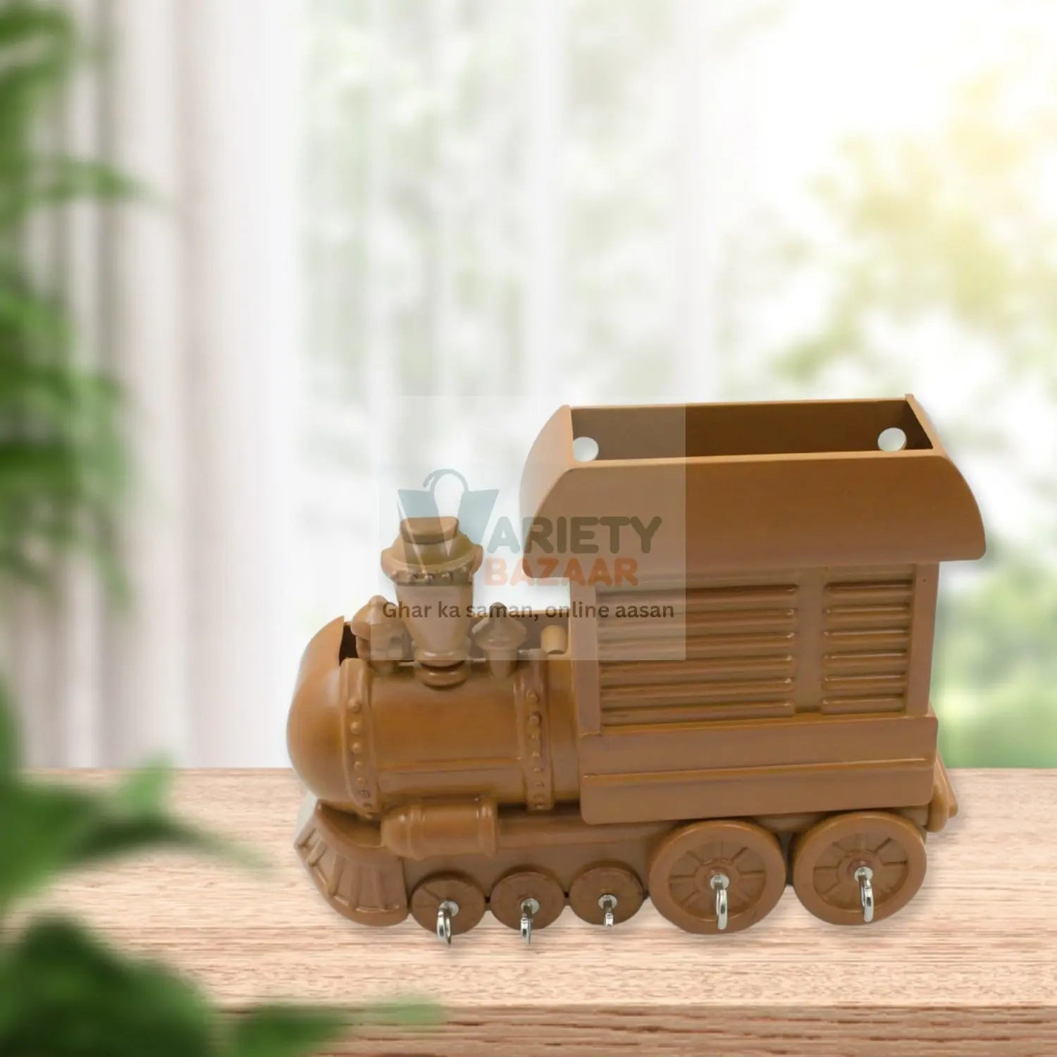 1653 Plastic Train Engine Design Plastic Key Holder | Mount Decorative Keys Organizer Key Holder, Key Stand Key Holder for Home & Office | Antique Key Holder (1 Pc) Travel Sahayak