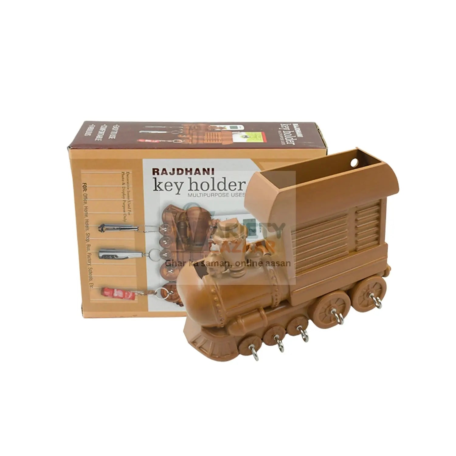 1653 Plastic Train Engine Design Plastic Key Holder | Mount Decorative Keys Organizer Key Holder, Key Stand Key Holder for Home & Office | Antique Key Holder (1 Pc) Travel Sahayak