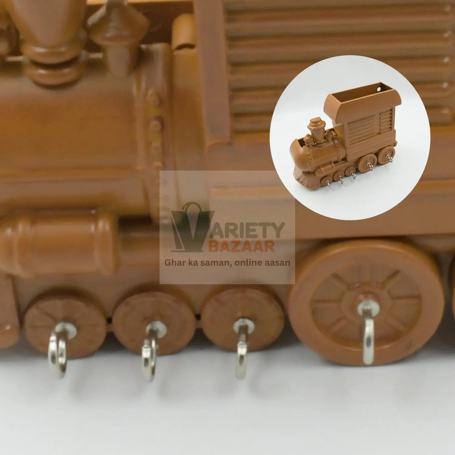 1653 Plastic Train Engine Design Plastic Key Holder | Mount Decorative Keys Organizer Key Holder, Key Stand Key Holder for Home & Office | Antique Key Holder (1 Pc) Travel Sahayak