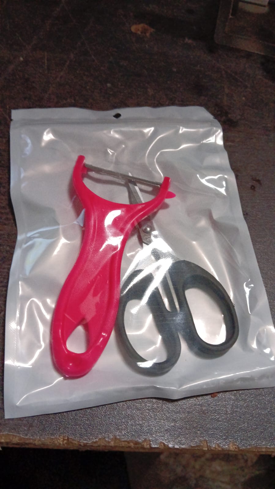 Stainless Steel Kitchen Scissors & Multipurpose Peeler (2 Pc Set / Scissor & Peeler) travel sahayak