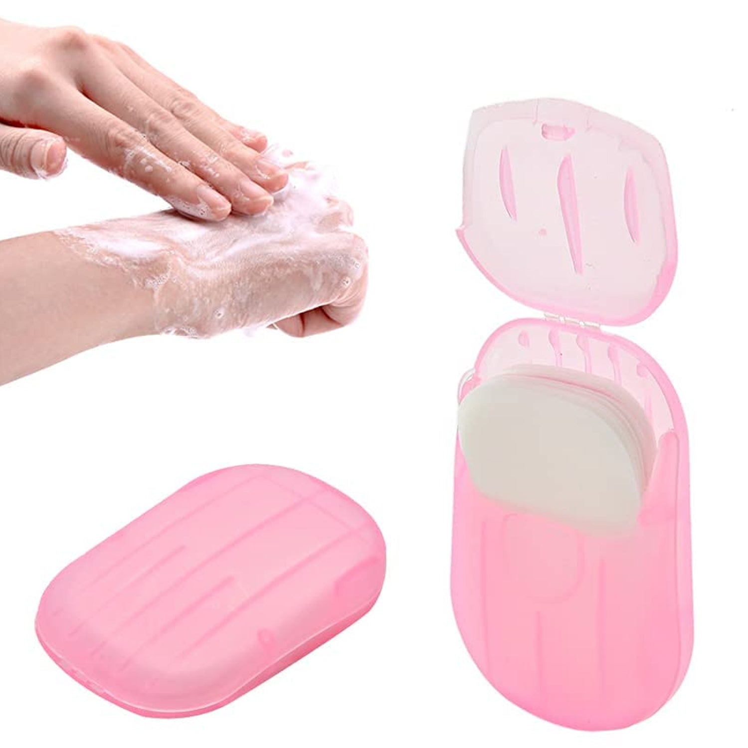 Portable Easy Carry Travel Paper Soap Sheet with Mini Box (20 Sheets in a Pack Approx / Mix Color) travel sahayak