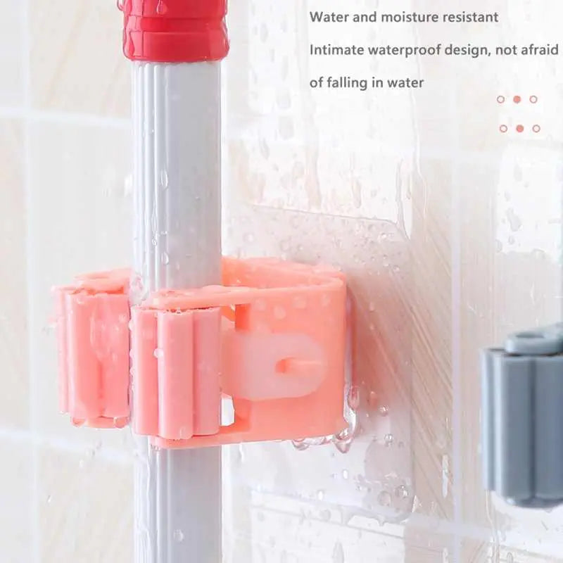 2177 Magic Sticker Series Self Adhesive Mop and Broom Holder - varietybazaar.co.in