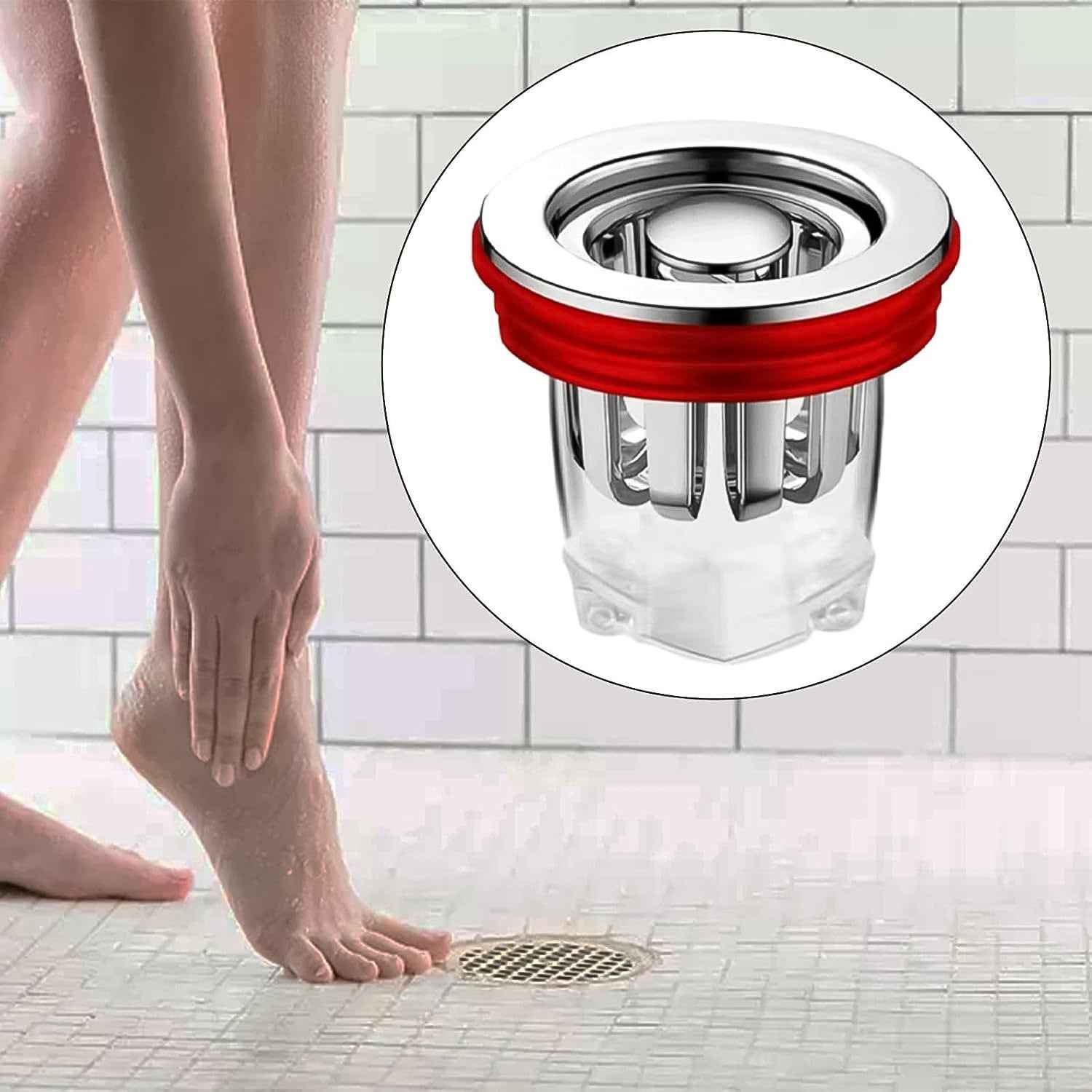 Plastic Odour Proof Floor Drain Sink Drain For Toilet Bathroom Kitchen (1 Pc)