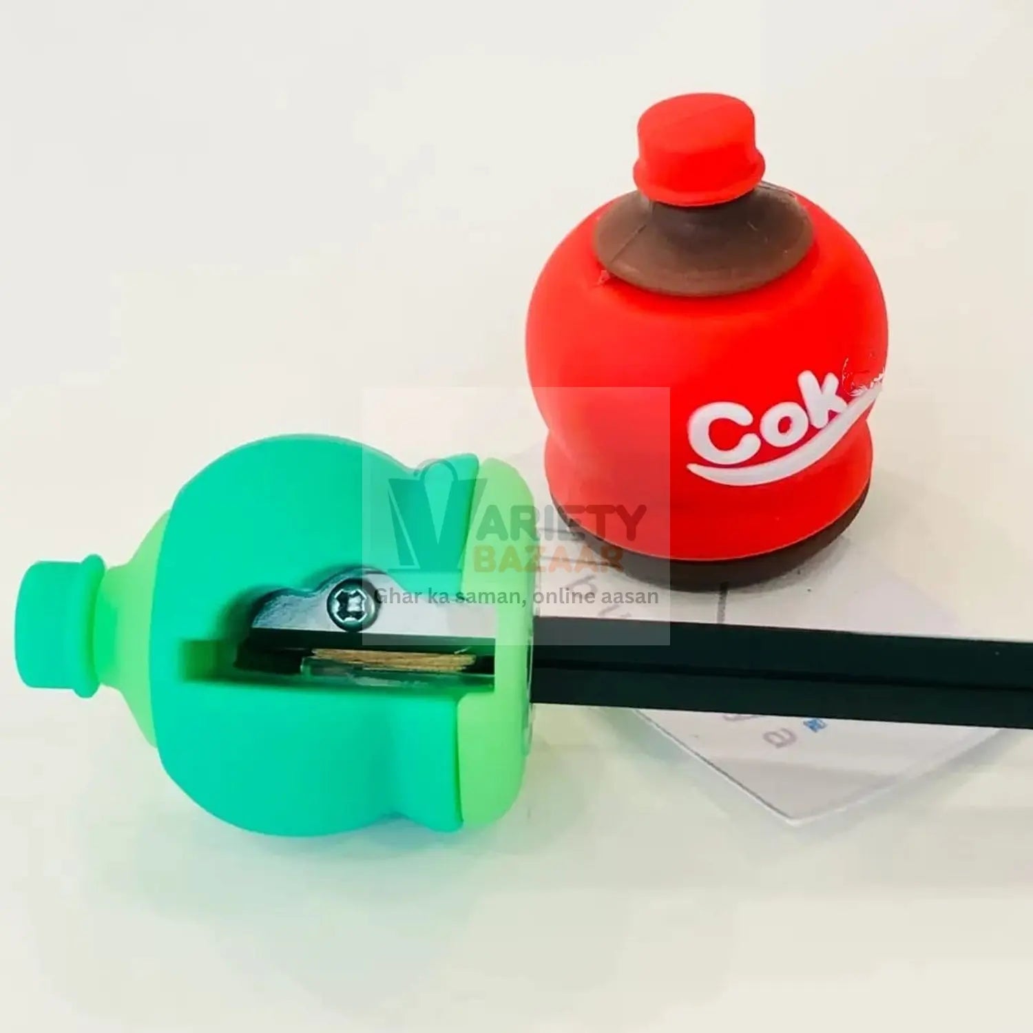 2-in-1 3D Cold Drink Bottle Shape Rubber Pencil Sharpener and Eraser Set, Stationery for Kids School Boys Girls, Birthday Return Gifts (24 Pcs Set & 1 Pc ) Travel Sahayak