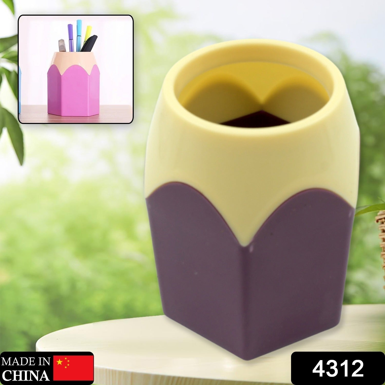 Pencil Pot, Desk Pen Pencil Holder, Makeup Brush Holder, Container Pot for Desk Accessories Supplies Organizer, Home, Office, School Decoration Desktop Decor (1 Pc) travel sahayak