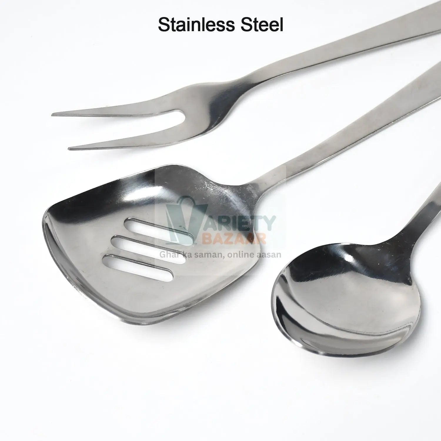 2419 SERVING SPOON SET COOKING SPOON SET HIGH QUALITY PREMIUM SPOON SET ( 3PC SET ). Travel Sahayak