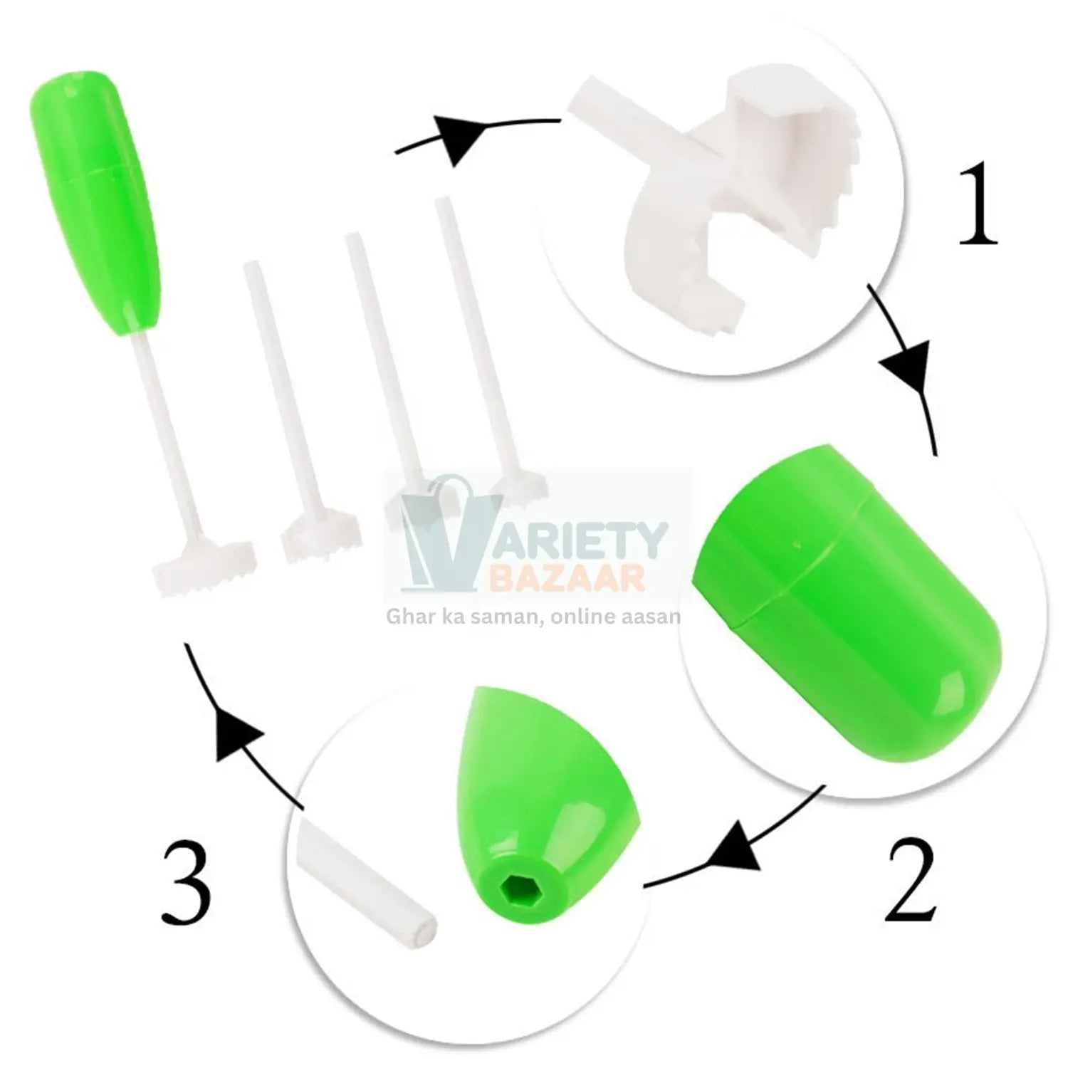 2433 Veg Drill Vegetable Spiralizer Digging for Stuffed Vegetables Travel Sahayak