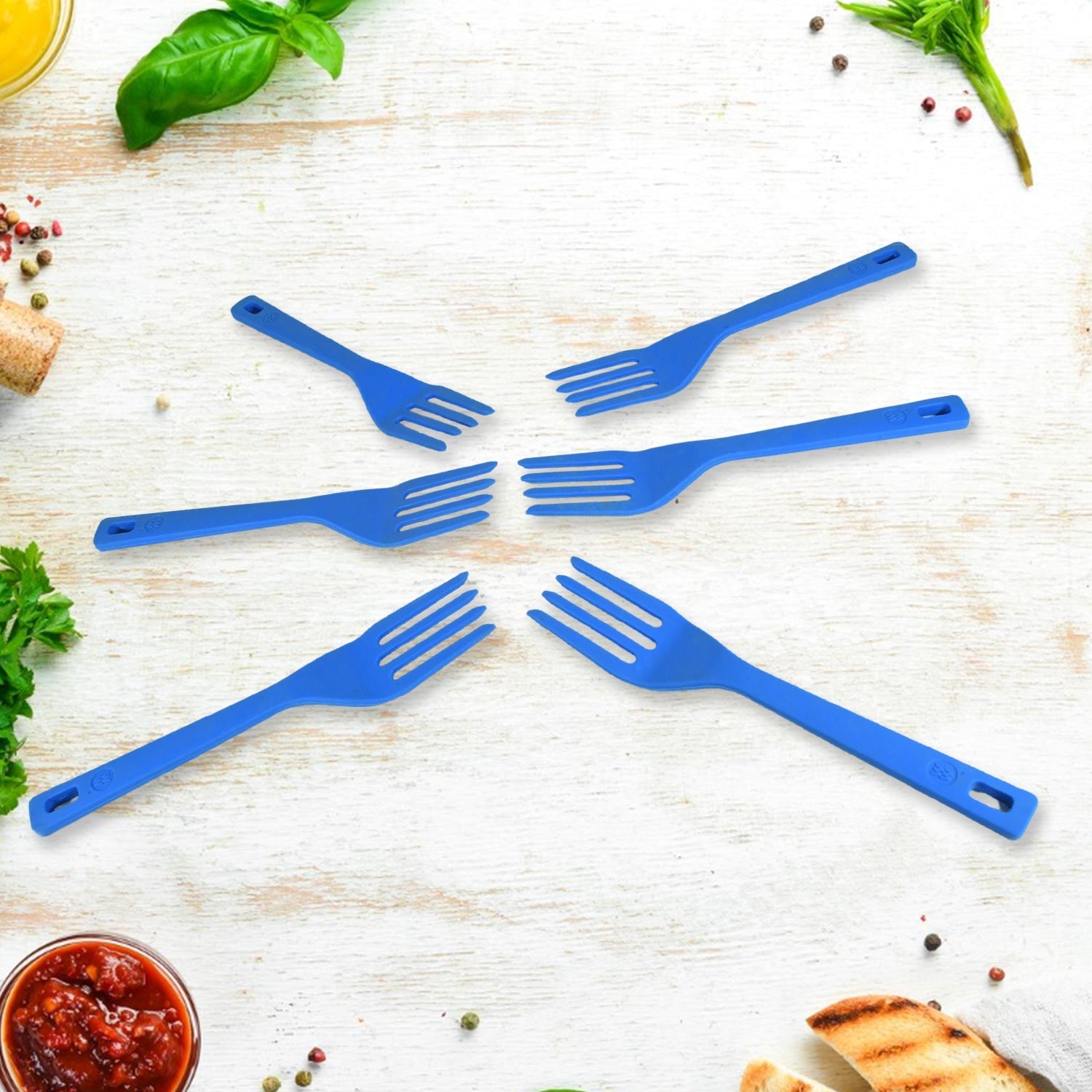 Multipurpose Silicone Spoon, Silicone Basting Spoon Non-Stick Kitchen Utensils Household Gadgets Heat-Resistant Non Stick Spoons Kitchen Cookware Items For Cooking and Baking (6 Pcs Set) Variety Bazaar