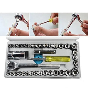 0421 Socket Combination Toolkit (40 pcs) - varietybazaar.co.in