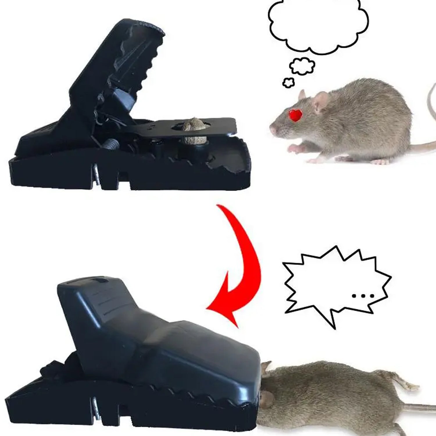 Mouse Catcher Trap Cage with Mouse Figure for Home, Kitchen, Room, Office, Indoor, Outdoor Mice Pest Control Reusable (1 Pc) Variety Bazaar