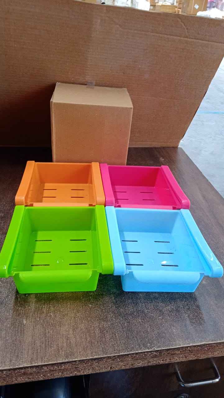 Adjustable Refrigerator Storage Organizer Drawers (4 Pc)