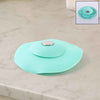 Creative 2-in-1 Light Green Silicone Sewer Sink Sealer Cover Drainer (Multicolour)