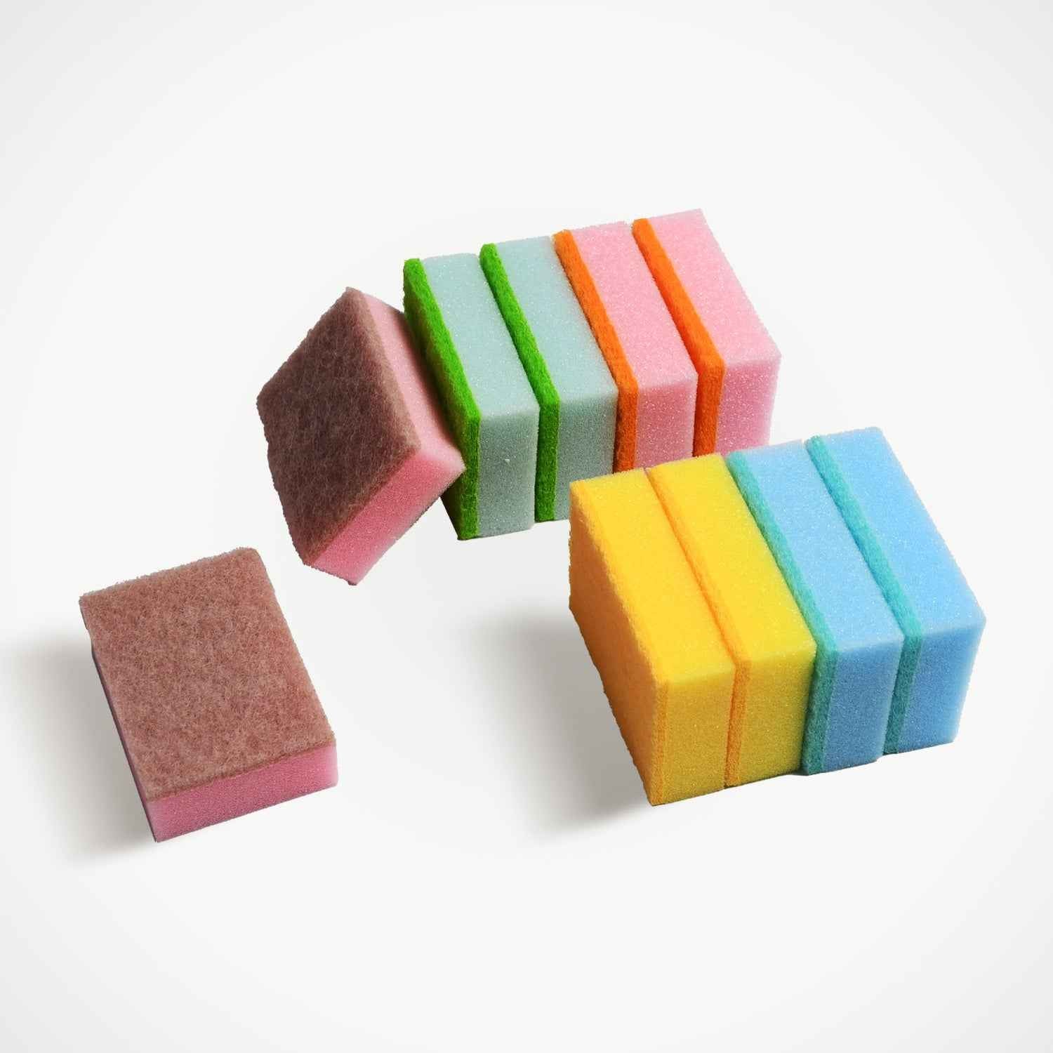 1295 Kitchen Dish Bowl Cleaning Sponge Durable Suitable For Home Kitchen Use Special Design Meet Different Cleaning Requirements (10pc)