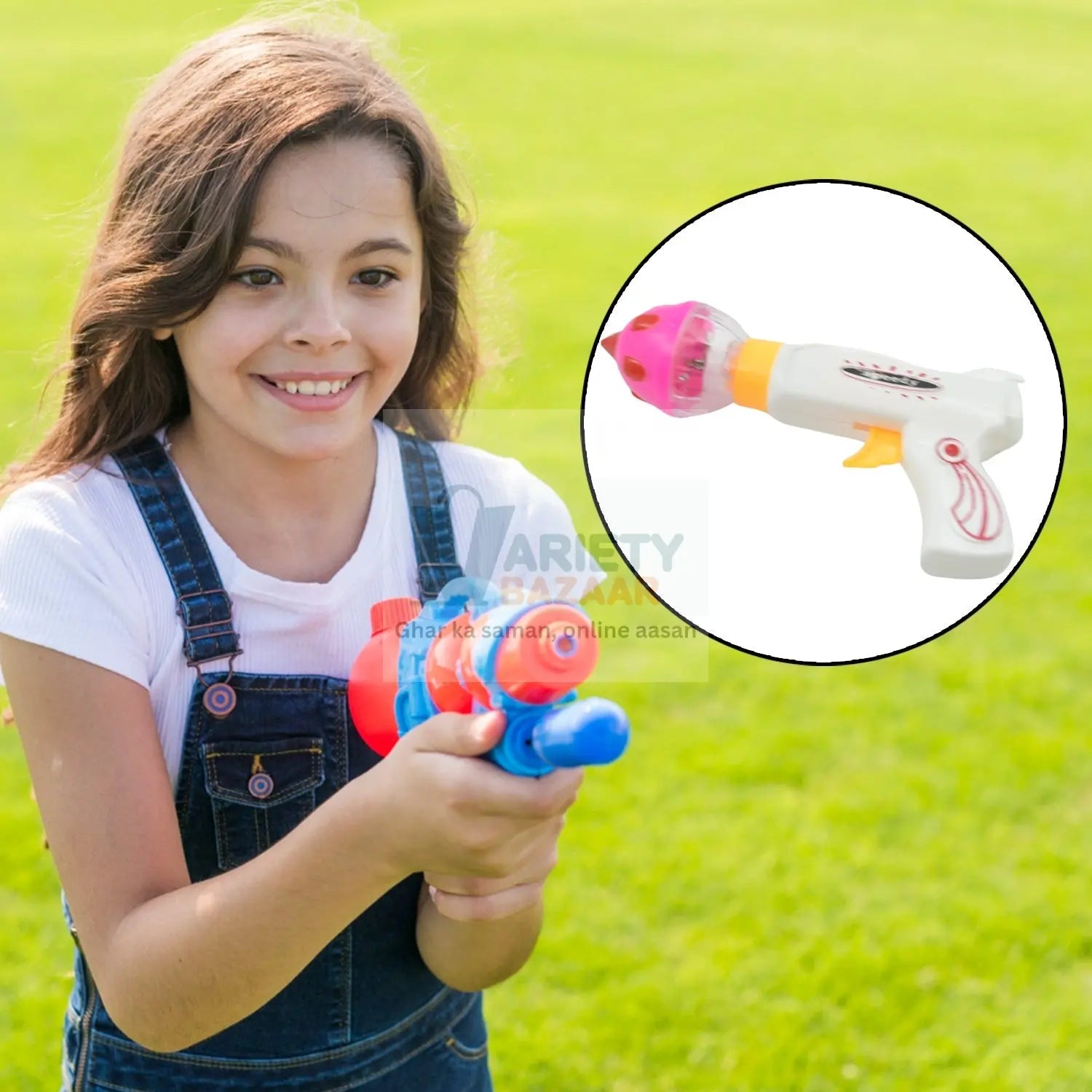 3248 Flash & Sound Super Speed Spinner Gun Set for Kids (Battery Not Included / 1 Pc ) Travel Sahayak