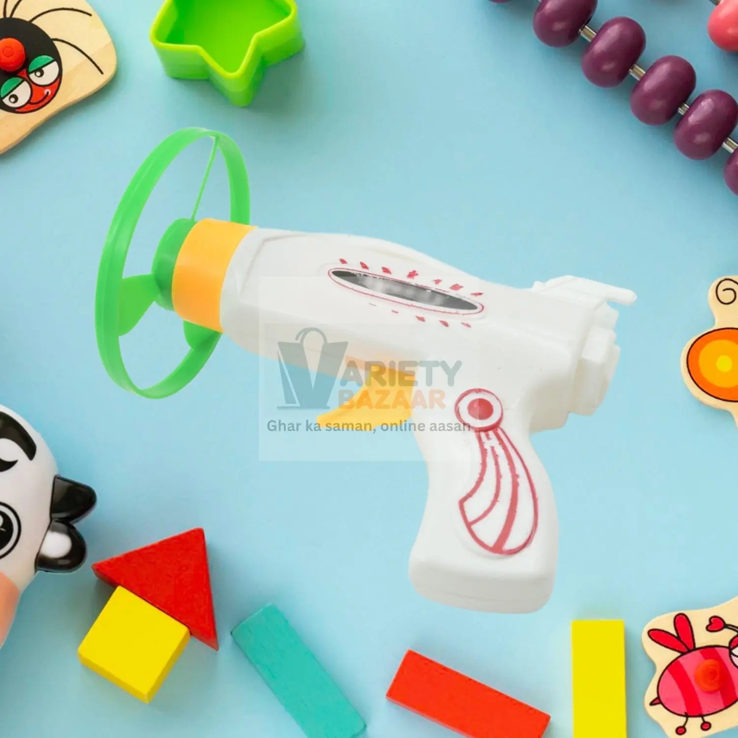 3248 Flash & Sound Super Speed Spinner Gun Set for Kids (Battery Not Included / 1 Pc ) Travel Sahayak