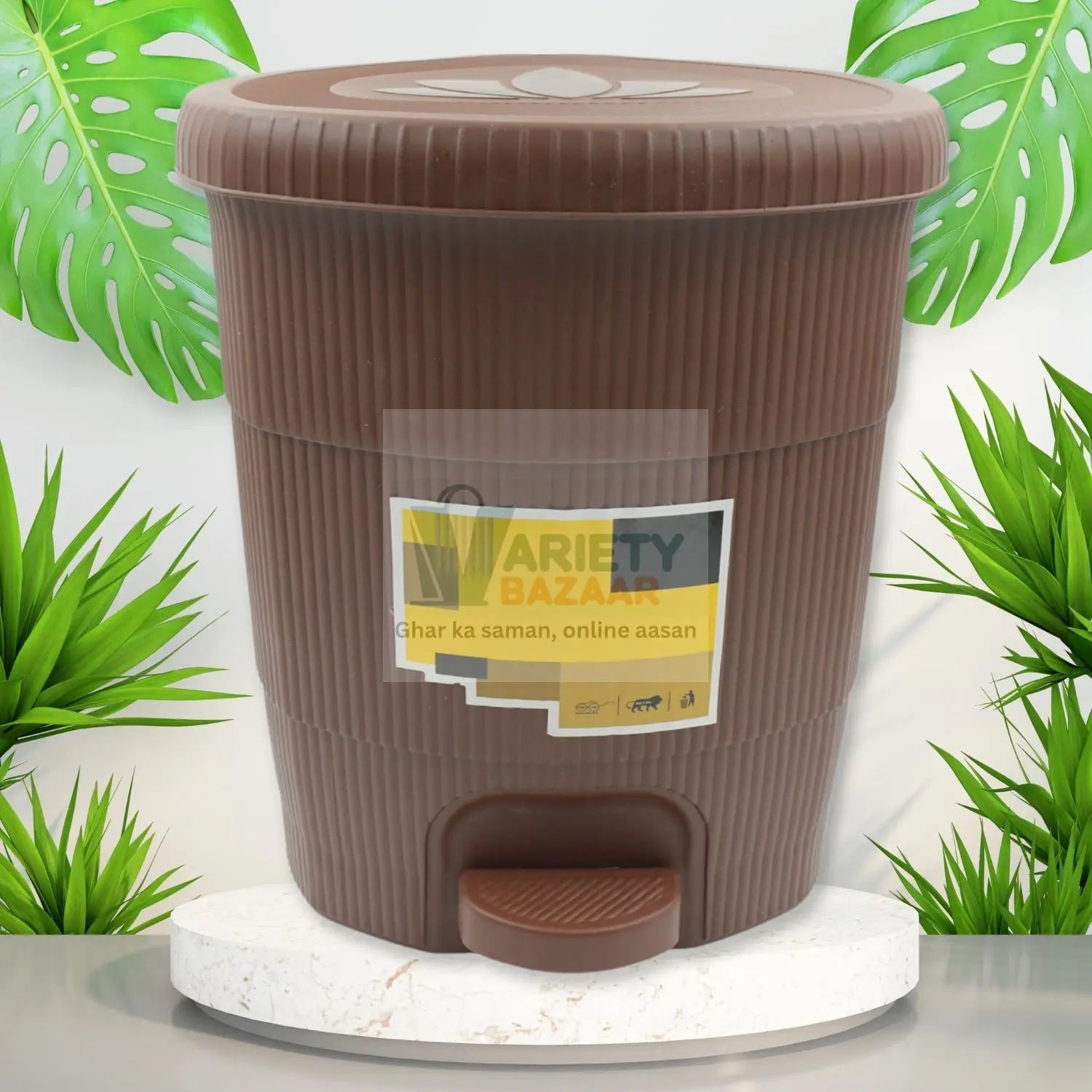 3636 Homeware Dustbin Clean Mini Small Size Plastic Pedal Dustbin Used For Kitchen, Office, Car (1 PC) Travel Sahayak