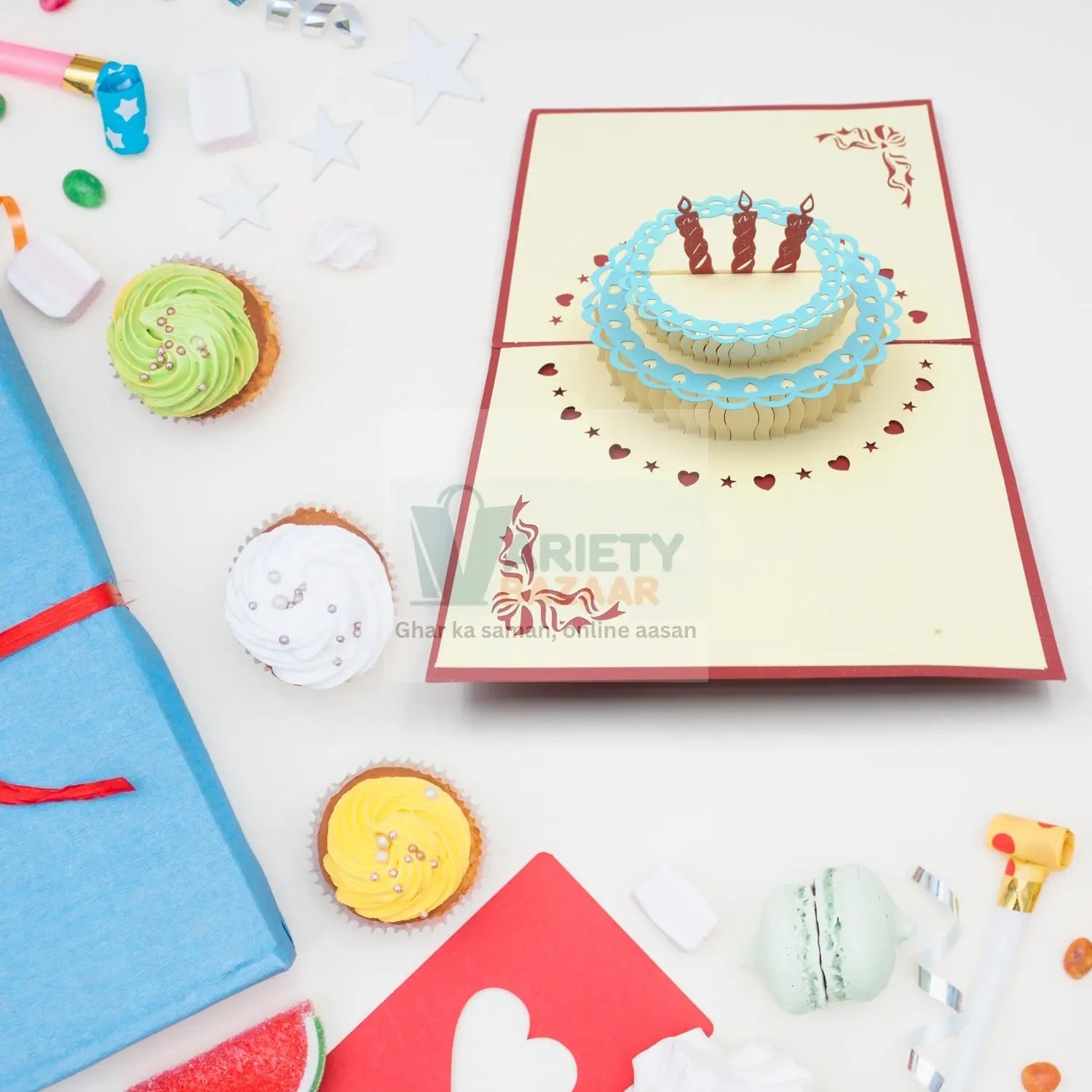 3D Paper Wish Card High Quality Paper Card All Design Card Good Wishing Card (All 3D Card  Birthday Greeting Cards, Wedding Day Gift Card, Merry Christmas Card (1 Pc) Travel Sahayak