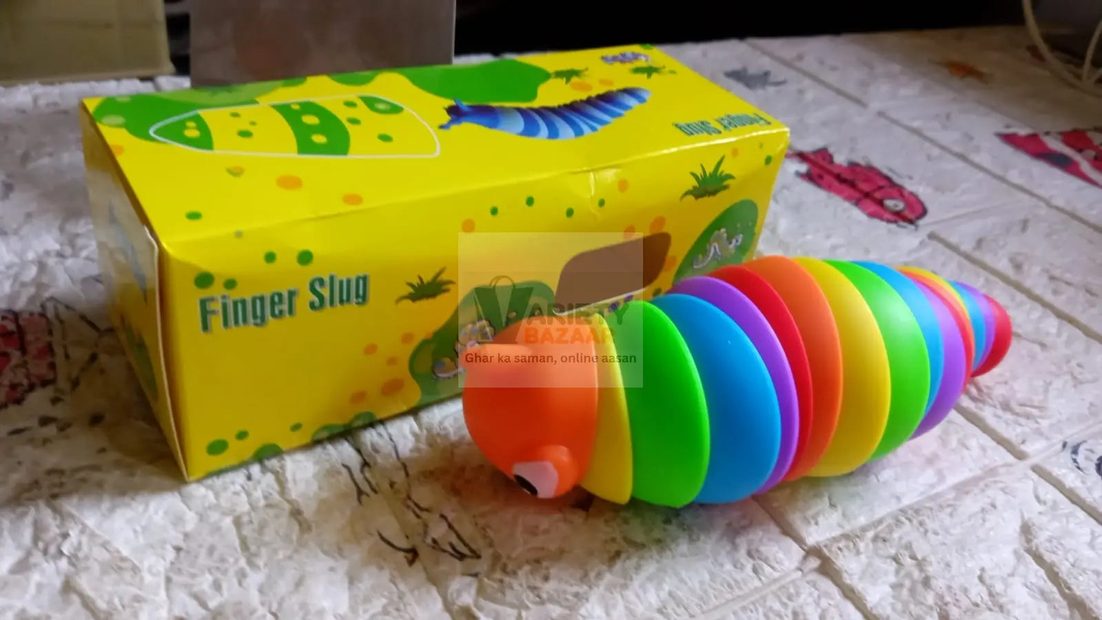3D Rainbow Color Plastic Slug Fidget Toys, Stress Relieving Toy, Sensory Slug Toy for Boys and Girls, Finger slug Toy, for Autistic, Caterpillar Fidget Toys Stress Relief Gifts for Toddlers Kids Adults  (1 Pc) travel sahayak