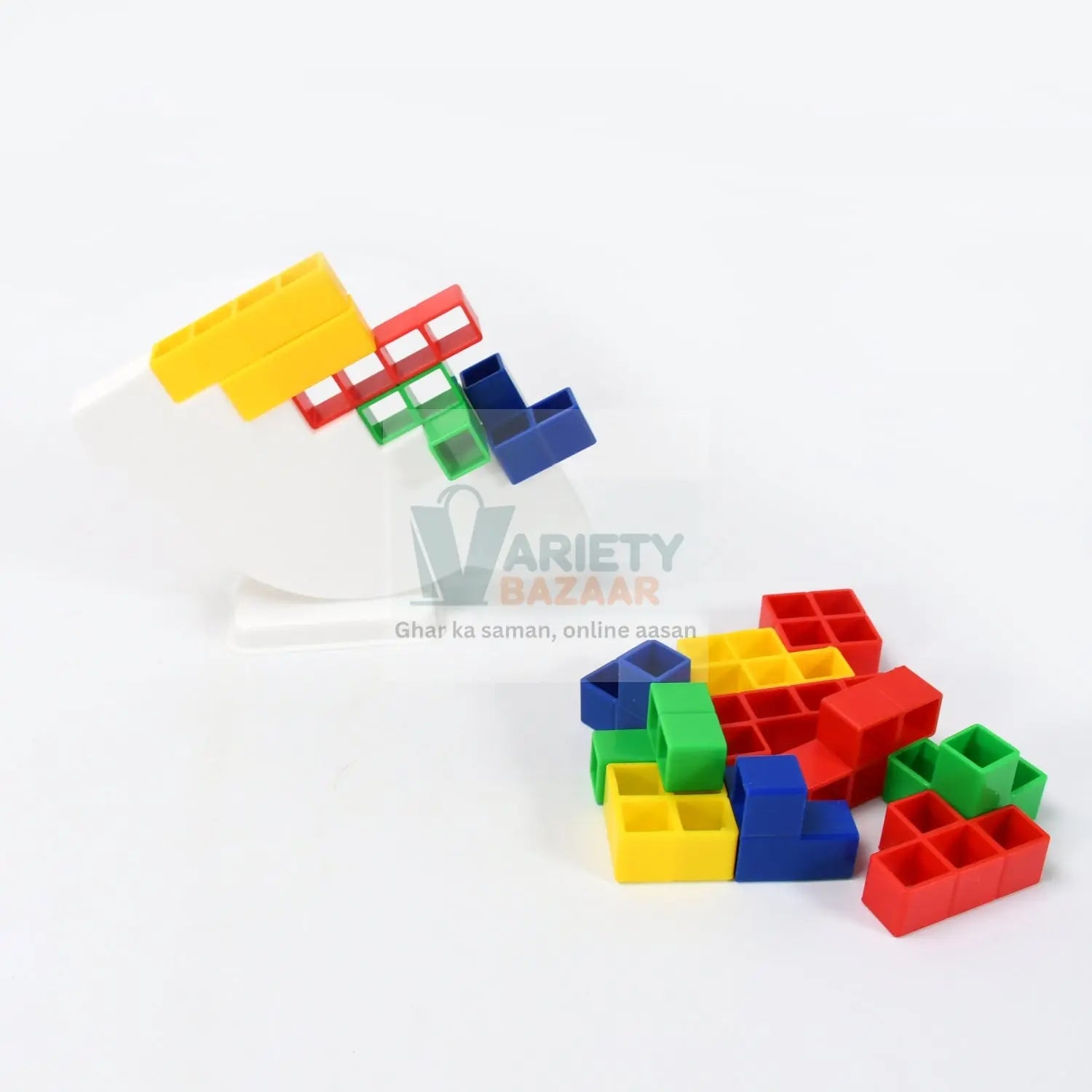 3D Tower Game, Tower Balance Game, Tower Stacking Game Adult Kid Tower Stacking Blocks Balance Game Blocks Building Toys for Kids Age 3+ Years (16 Pcs Set) travel sahayak