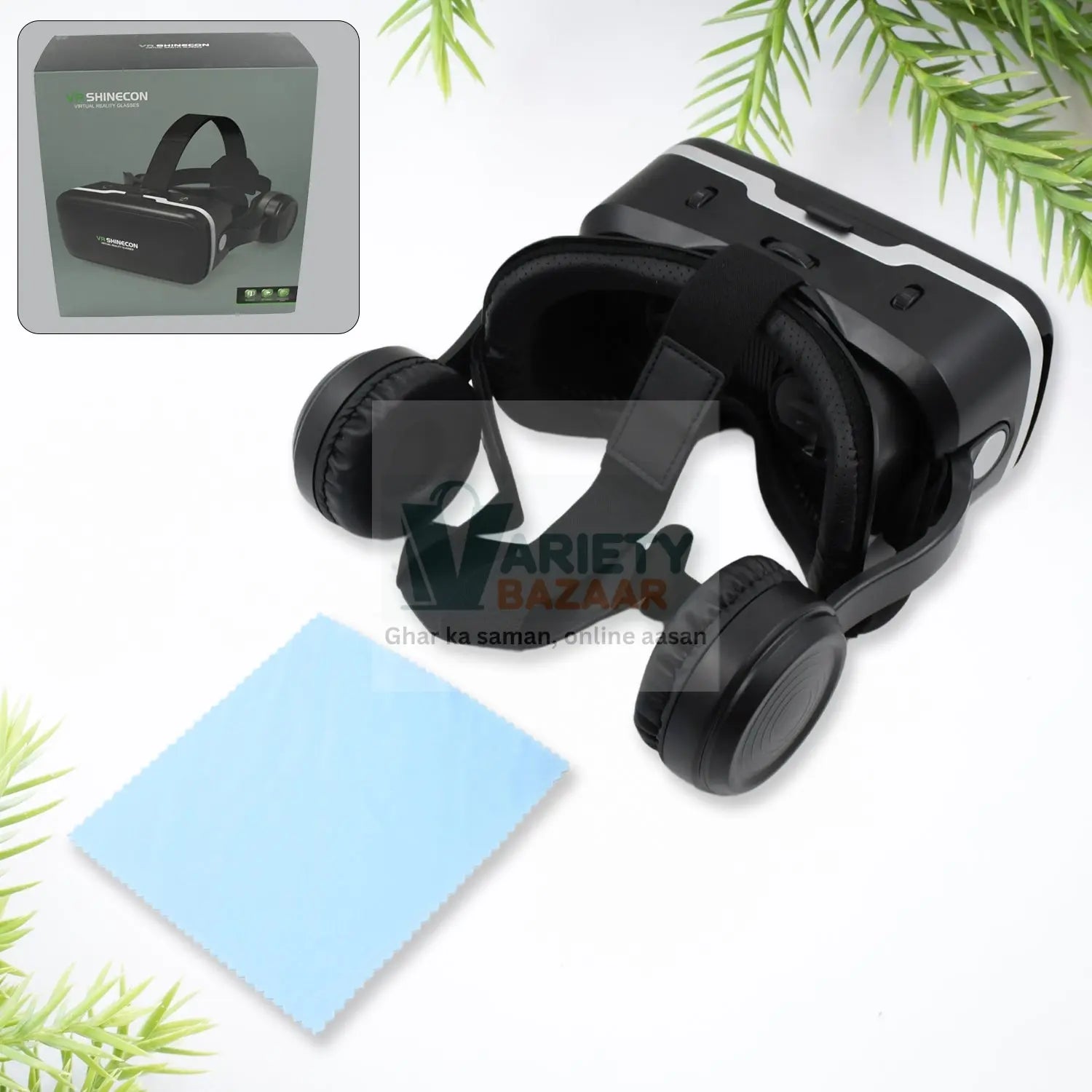 3D / HD VR Glasses Virtual Reality Goggles Headset for iOS for Android Smartphone VR Goggles-For 3D VR Movies Video Games with Headphones (1 Pc) Variety Bazaar