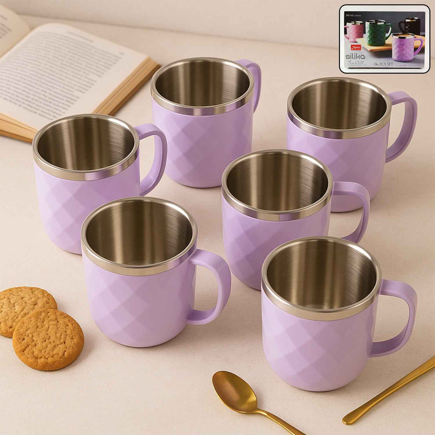 Apex Silika Approx 200 Ml Tea Cup (6 Pc)