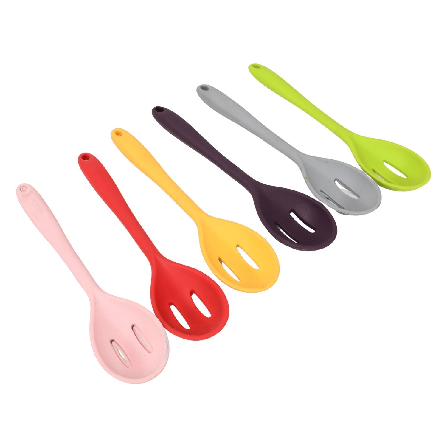 Multipurpose Silicone Spoon, Silicone Basting Spoon Non-Stick Kitchen Utensils Household Gadgets Heat-Resistant Non Stick Spoons Kitchen Cookware Items For Cooking and Baking (6 Pcs Set) Variety Bazaar
