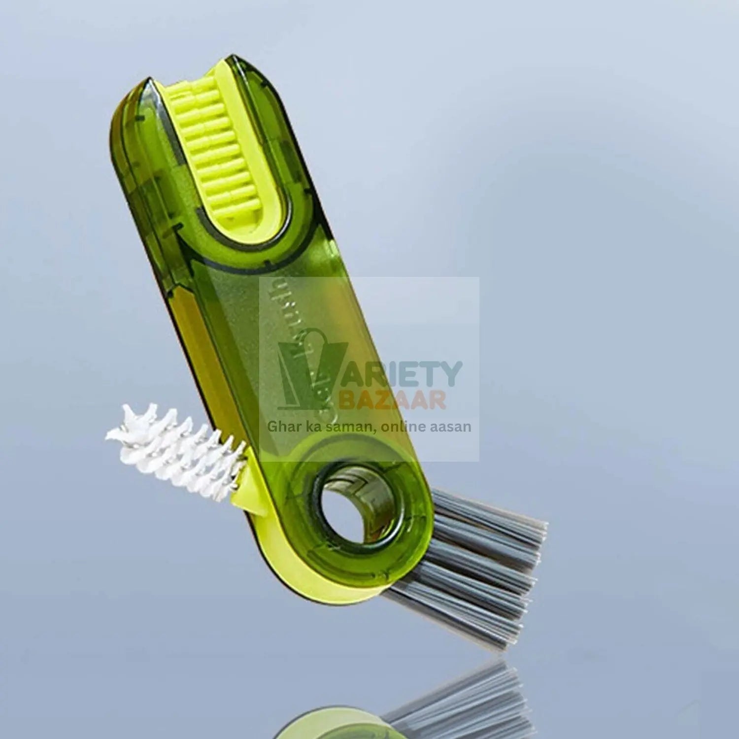 3in1 Multifunctional Cleaning Brush, Bottle Cleaning Brush, Cup Cleaner Brush, for Bottle Cup Cover Lid Home Kitchen Cleaning Tool (1 Pc / Mix Color) Variety Bazaar