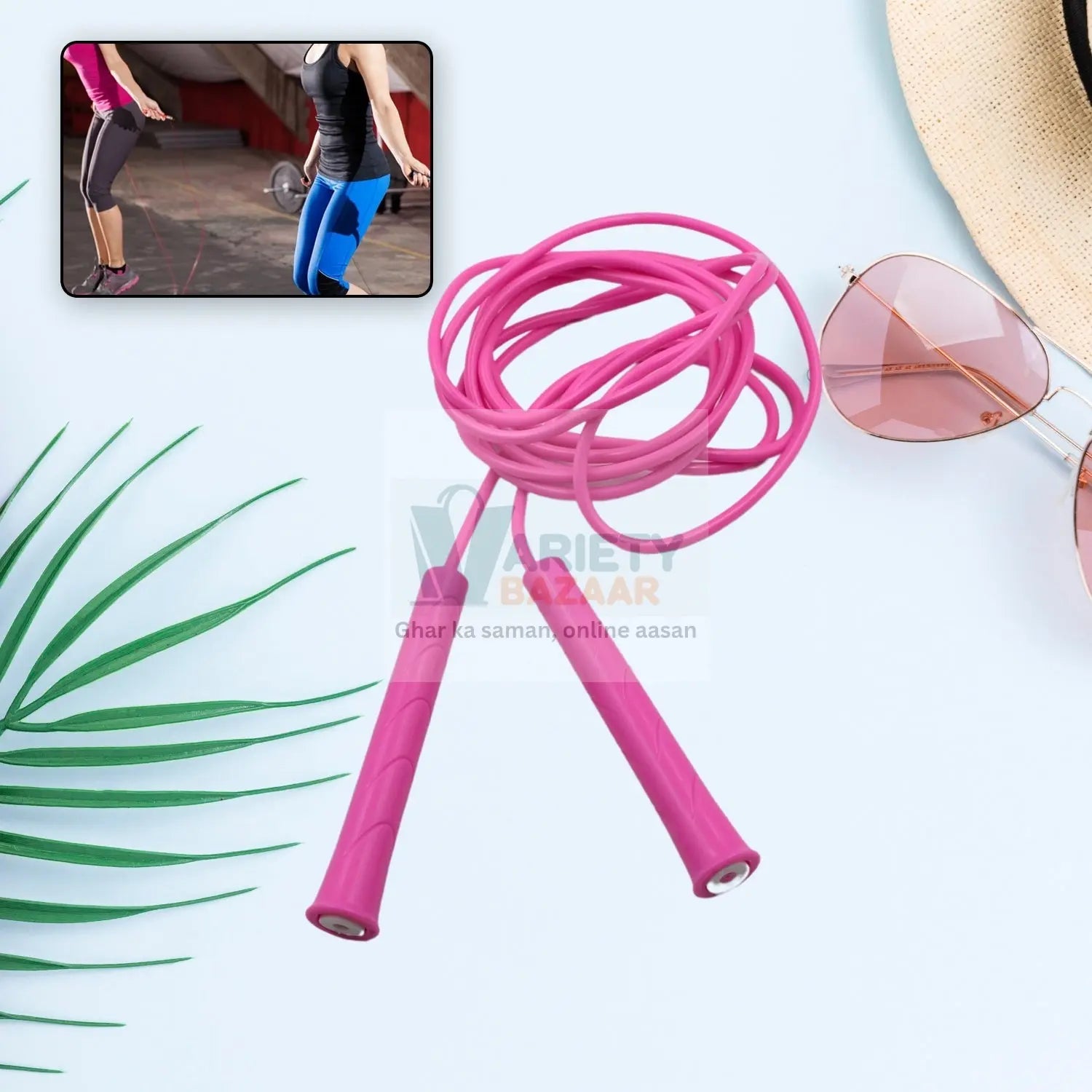 3m Plastic Adjustable Jump Rope: High-Speed Skipping, Crossfit, Fitness Variety Bazaar