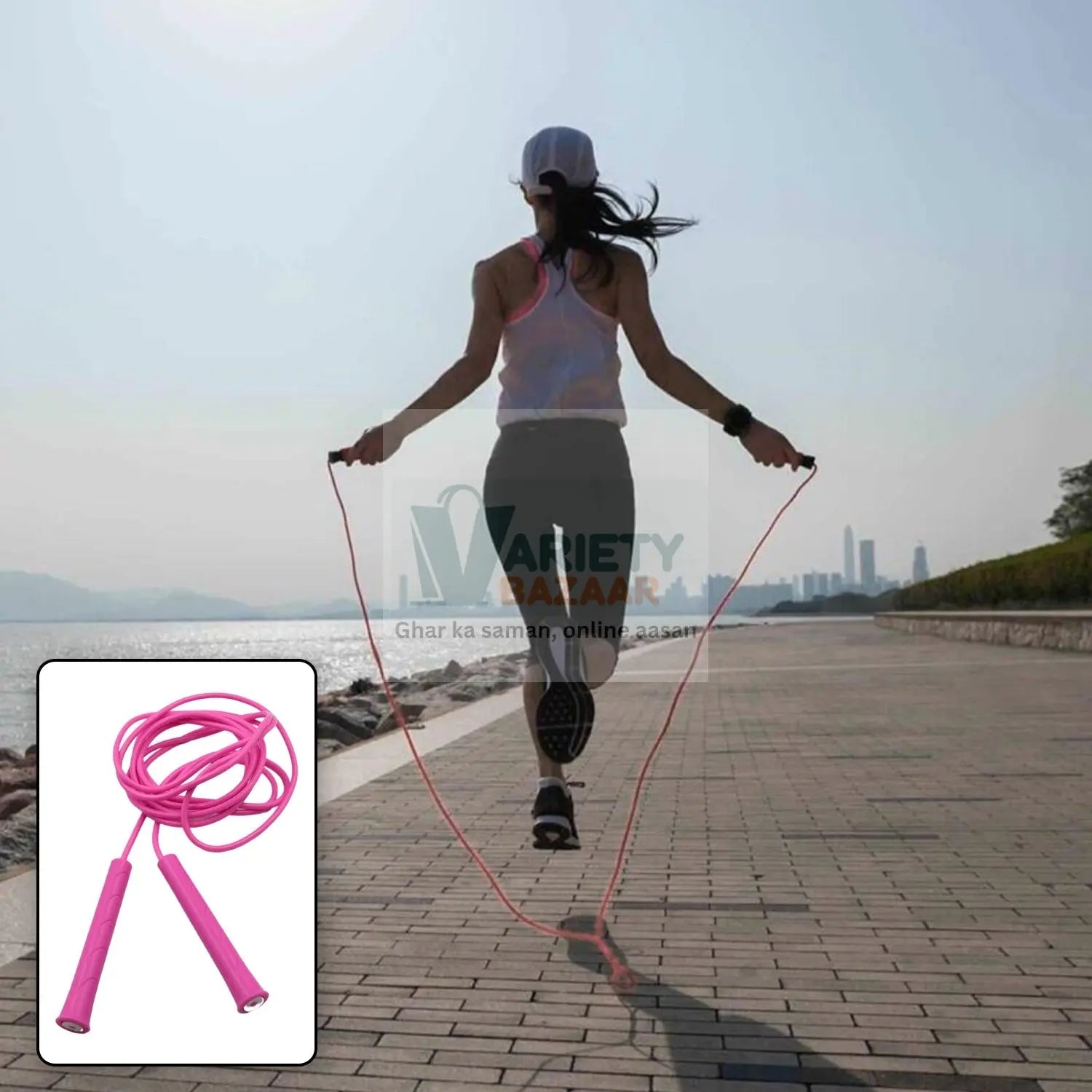 3m Plastic Adjustable Jump Rope: High-Speed Skipping, Crossfit, Fitness Variety Bazaar