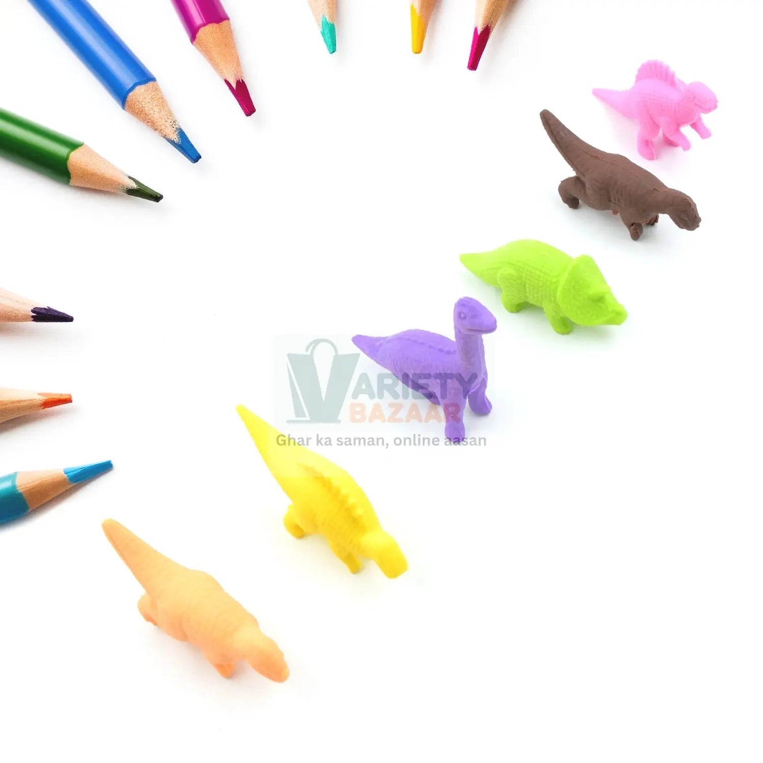 4118 Dinosaur Shaped Erasers Animal Erasers for Kids, Dinosaur Erasers Puzzle 3D Eraser, Mini Eraser Dinosaur Toys, Desk Pets for Students Classroom Prizes Class Rewards Party Favors (6 Pcs Set ) Travel Sahayak