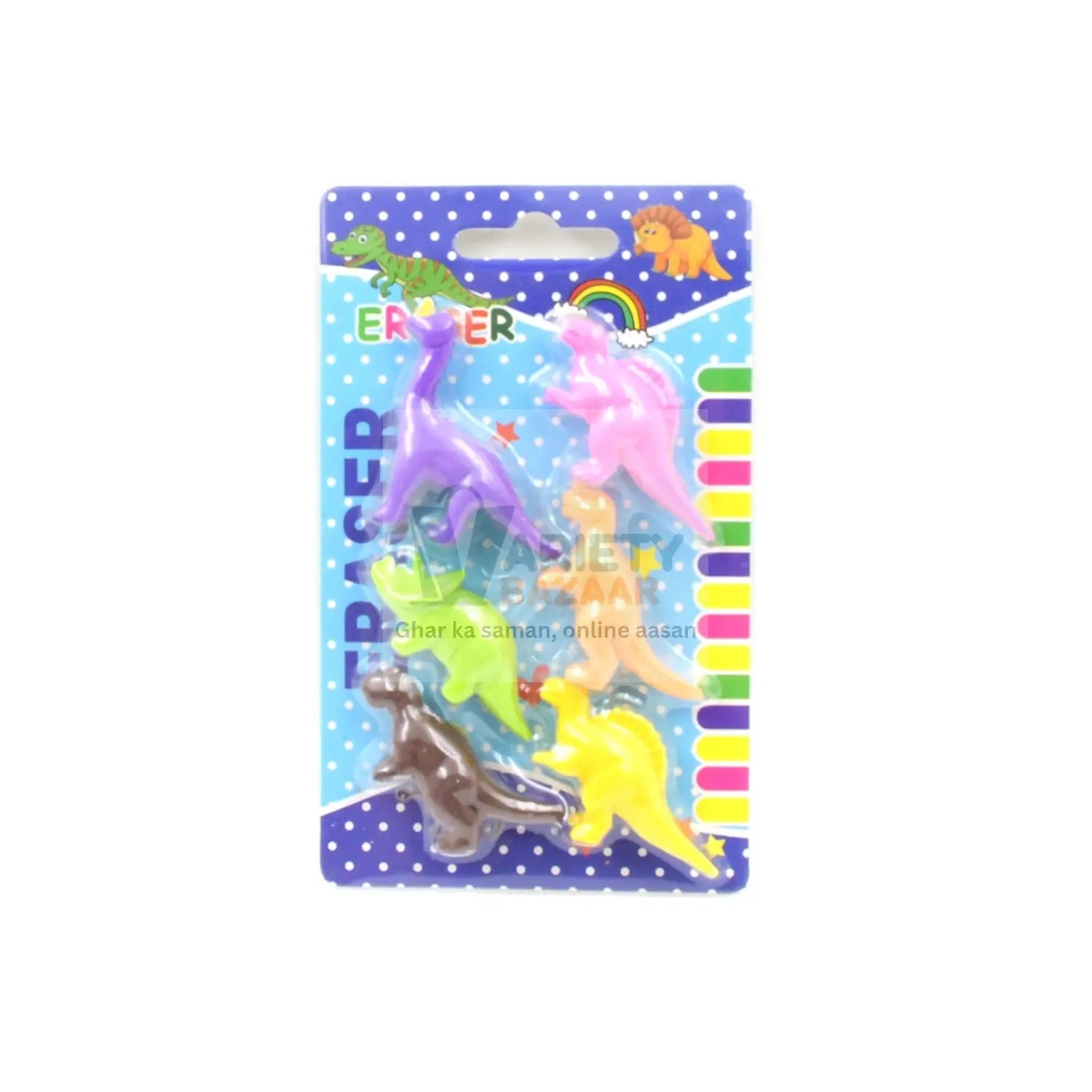 4118 Dinosaur Shaped Erasers Animal Erasers for Kids, Dinosaur Erasers Puzzle 3D Eraser, Mini Eraser Dinosaur Toys, Desk Pets for Students Classroom Prizes Class Rewards Party Favors (6 Pcs Set ) Travel Sahayak